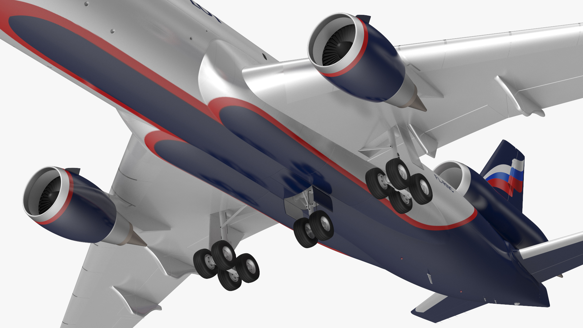 3D model McDonnell Douglas MD11 Tri Jet Airliner Aeroflot Rigged