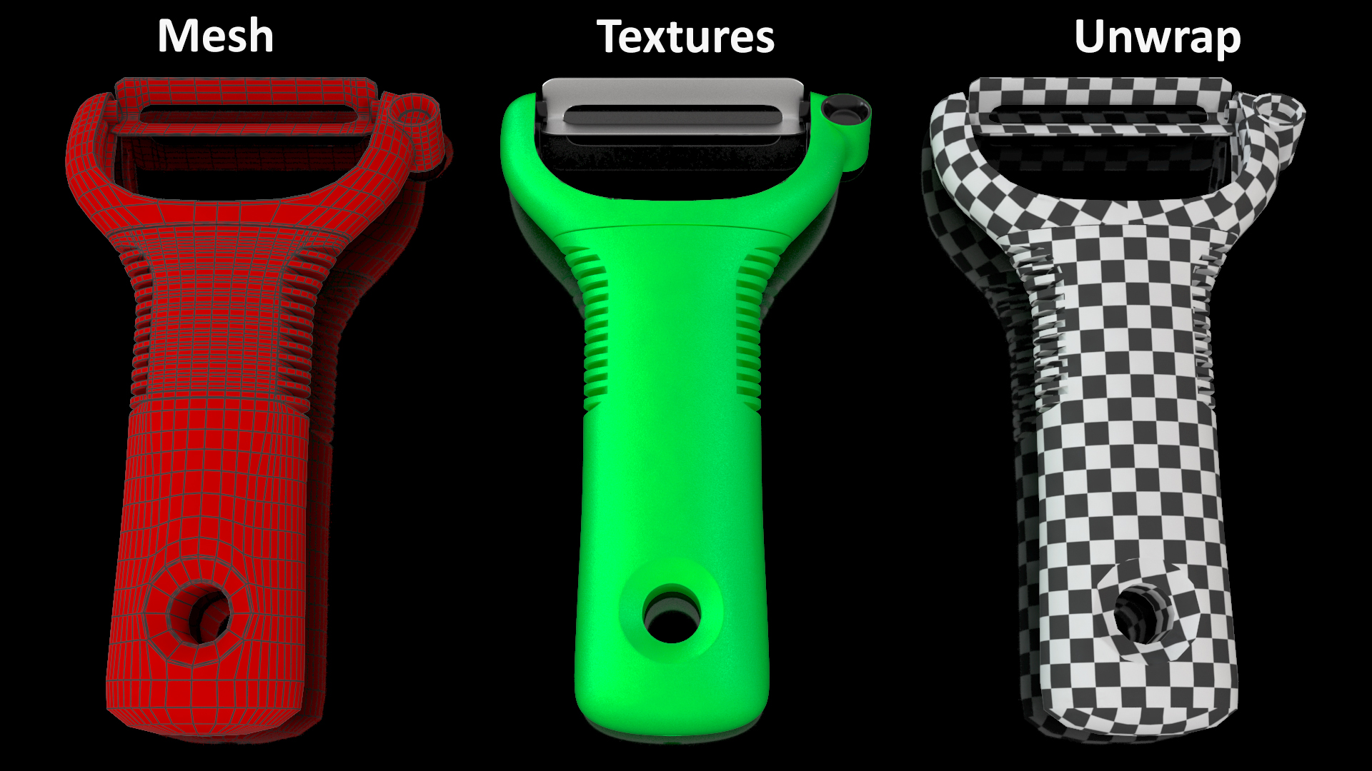 3D Y-Shaped Peeler Green