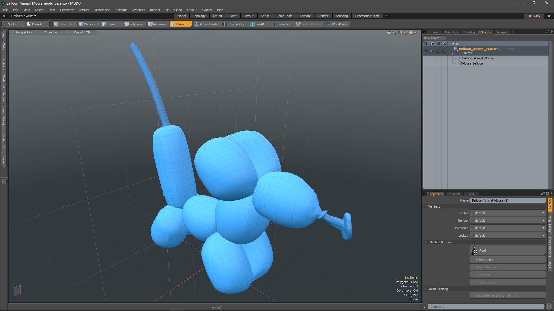 3D model Balloon Animal Mouse