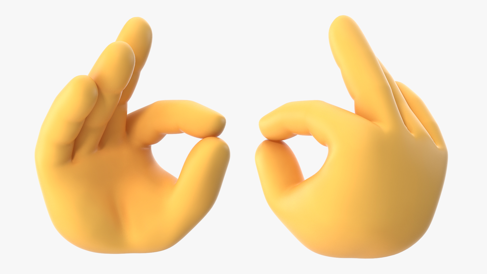 3D OK Hand Emoji model