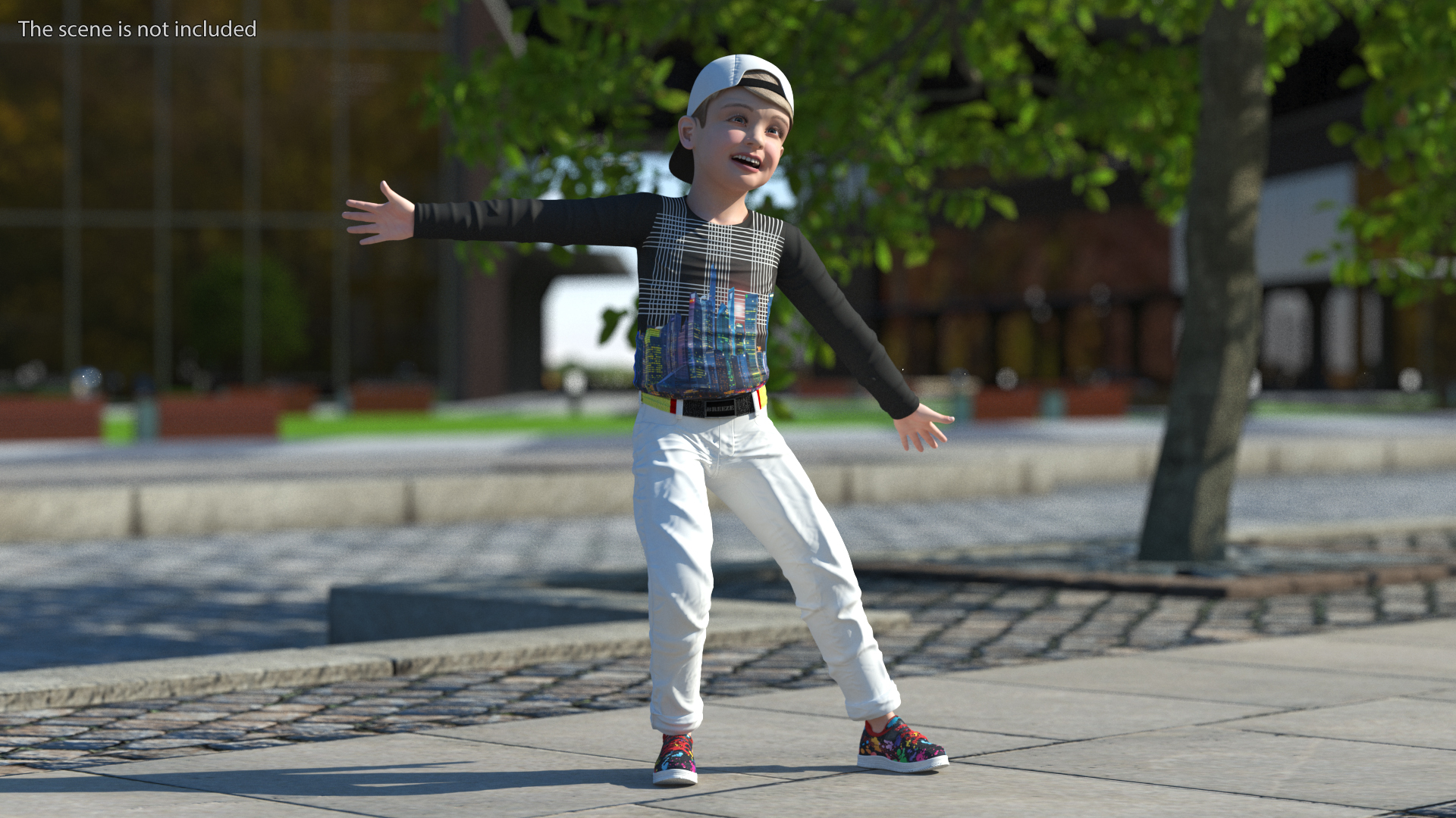 Child Boy Street Style Pose 3D