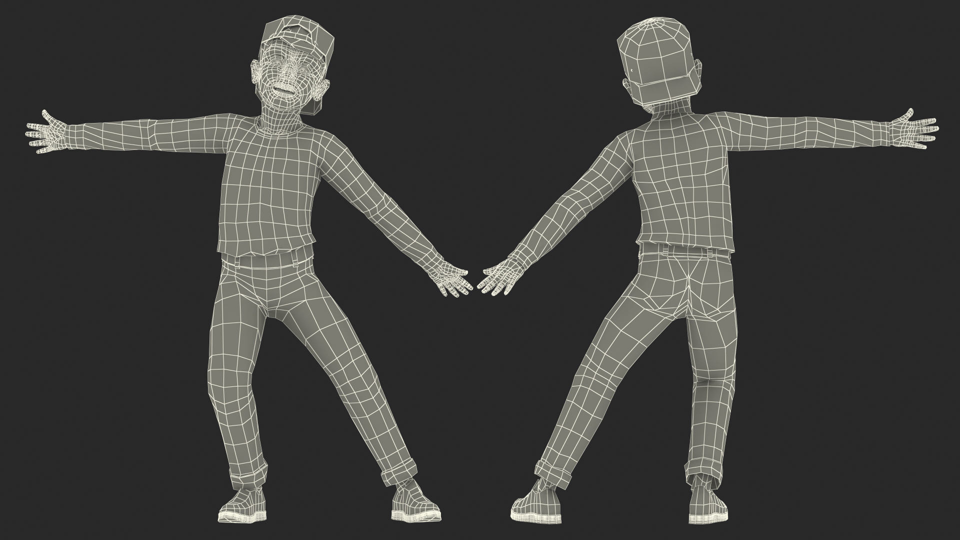 Child Boy Street Style Pose 3D