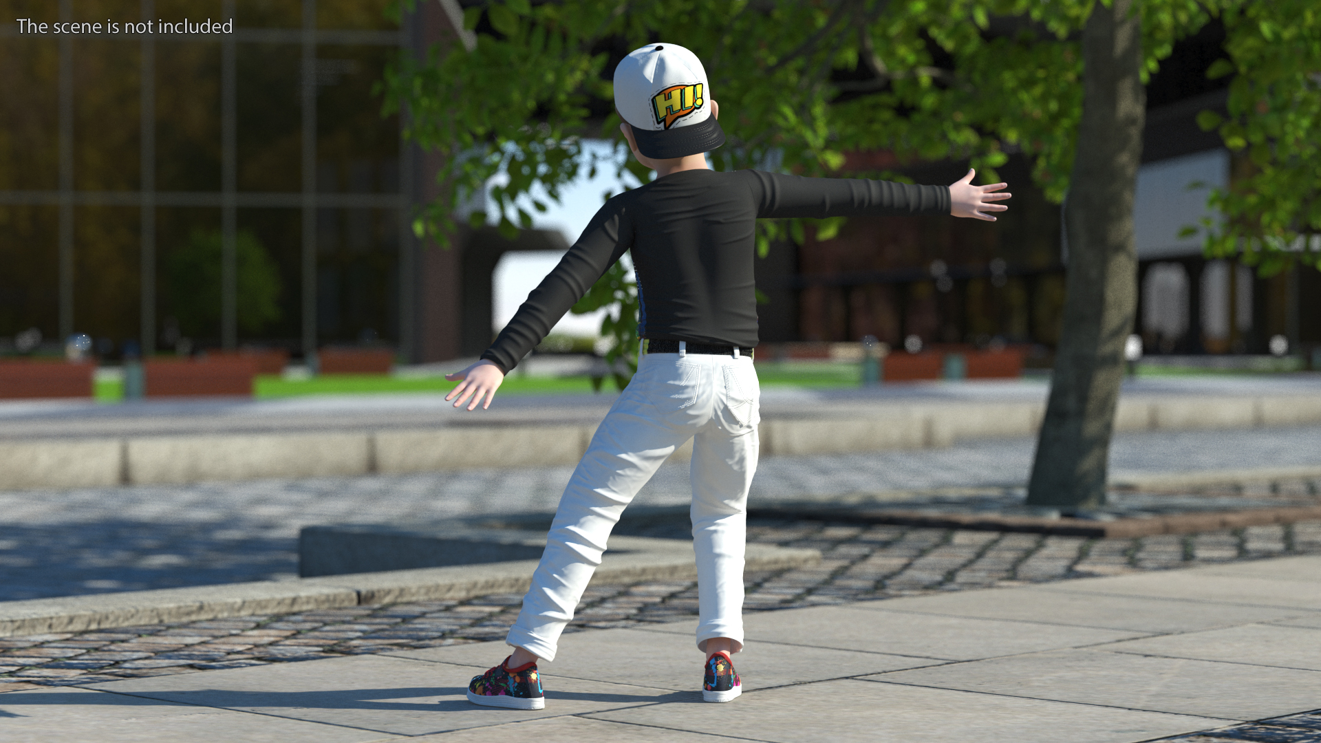 Child Boy Street Style Pose 3D