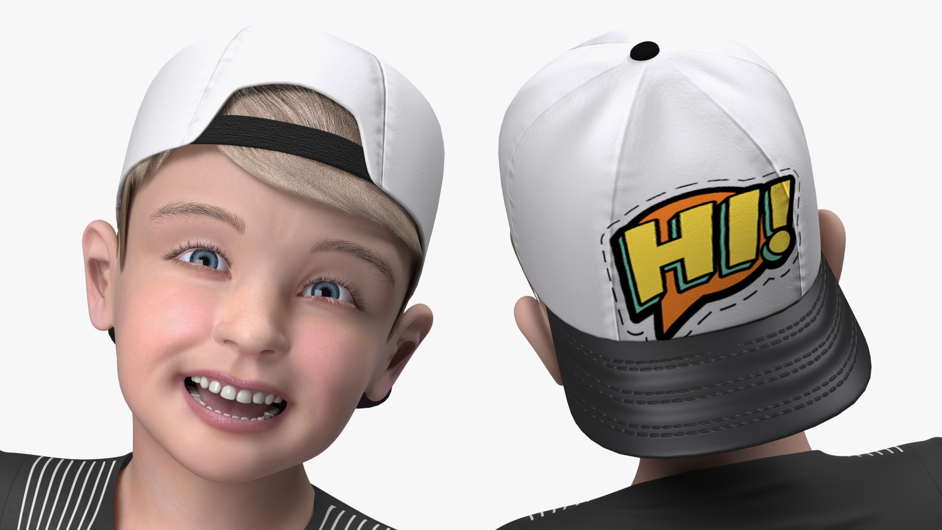 Child Boy Street Style Pose 3D