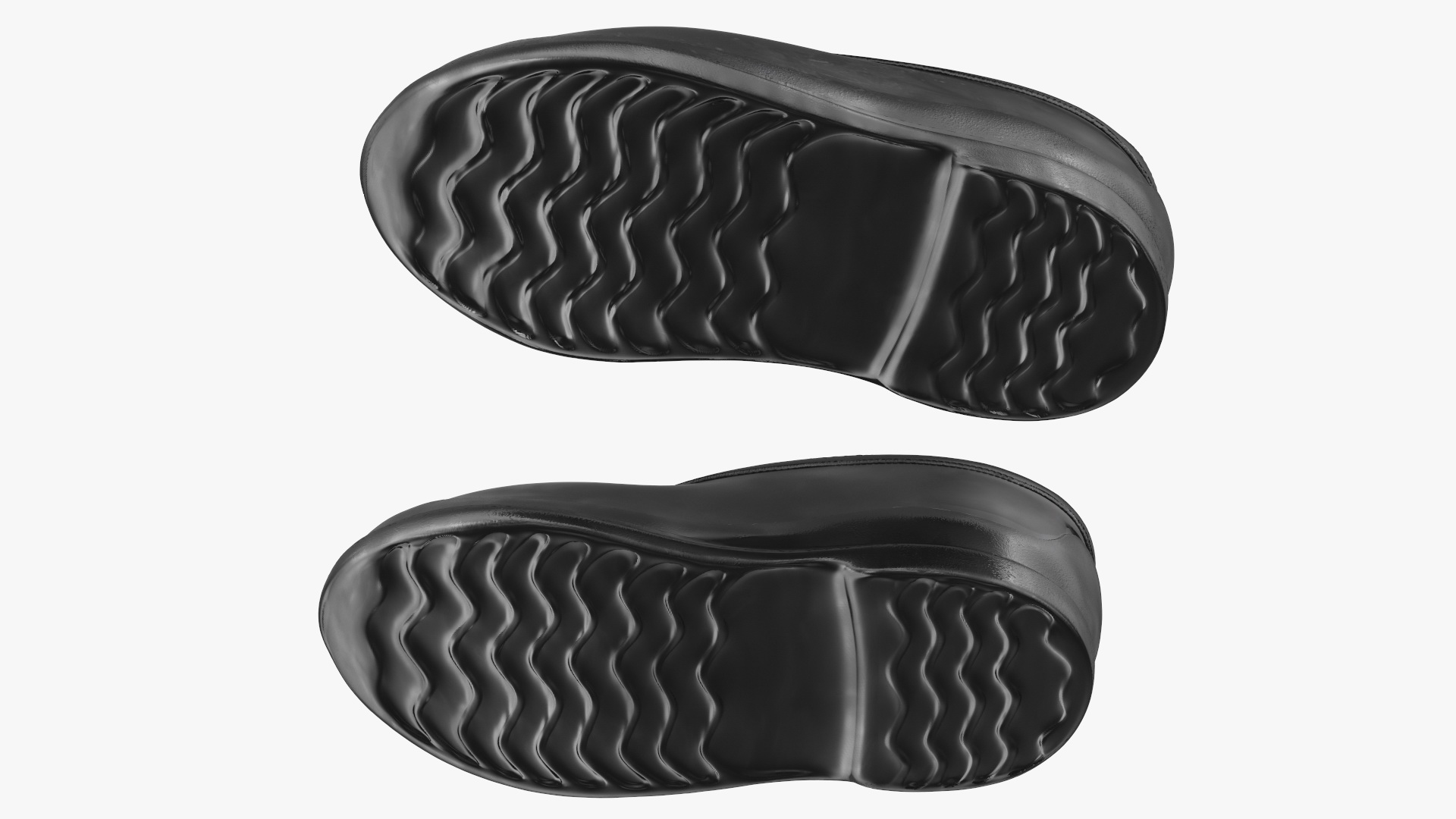 Rubber Waterproof Galoshes Black 3D