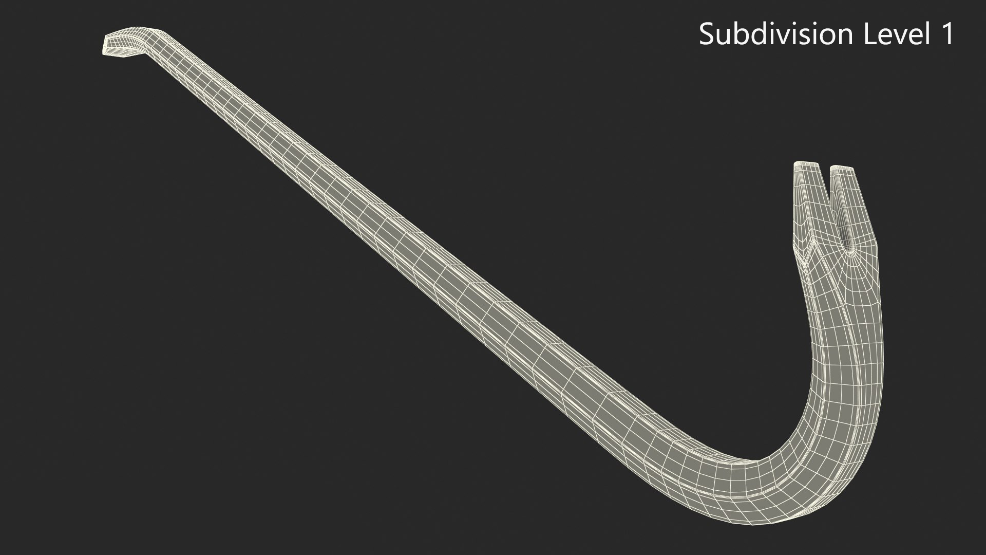Crowbar Black Metal 3D model