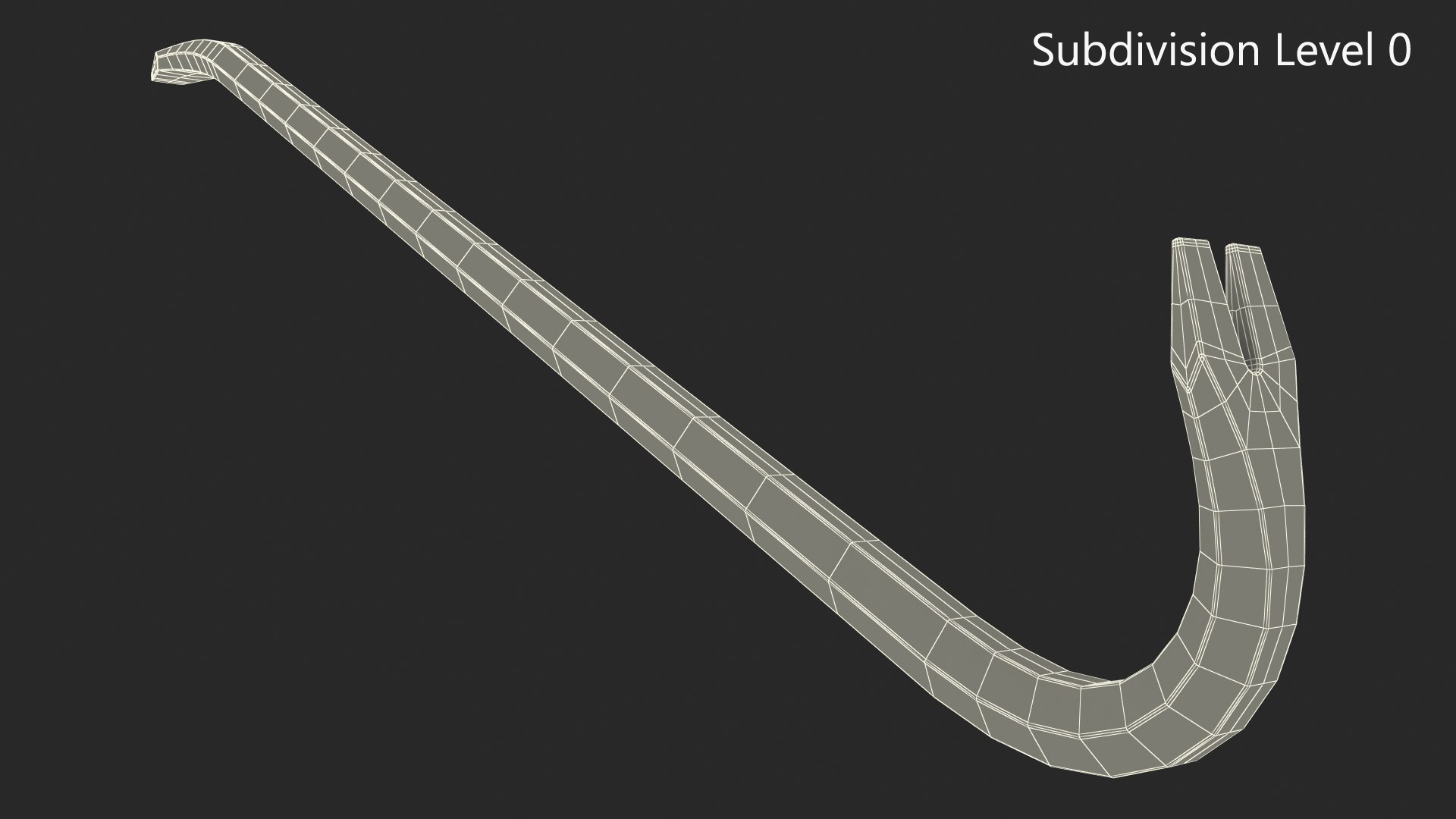 Crowbar Black Metal 3D model