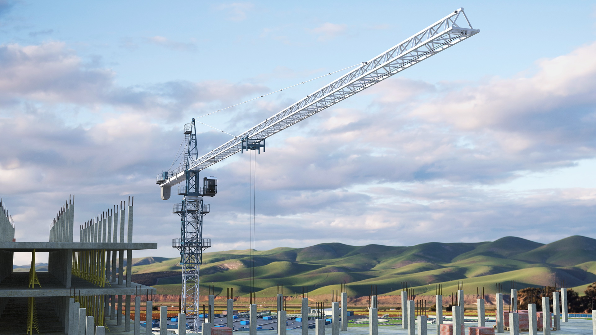 Construction Tower Crane 3D model