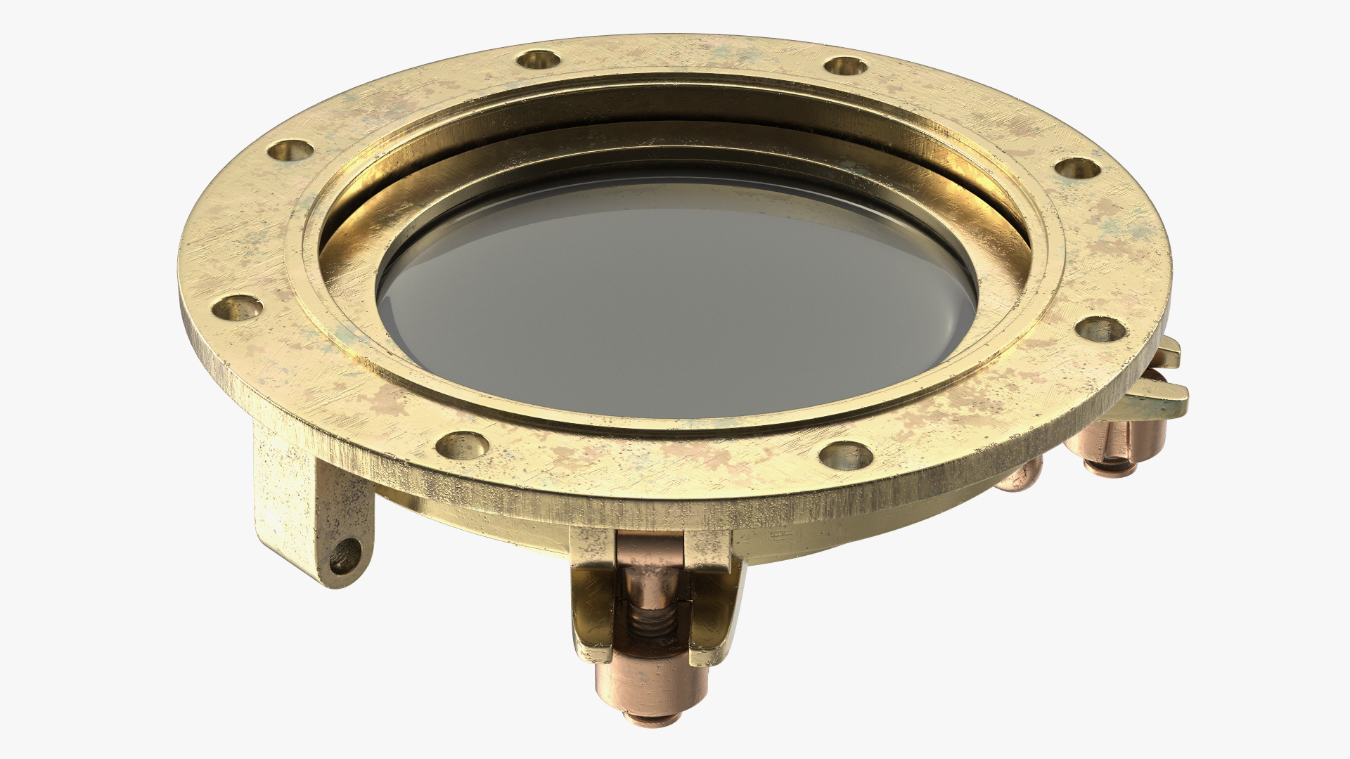 Vintage Ship Porthole Brass 3D