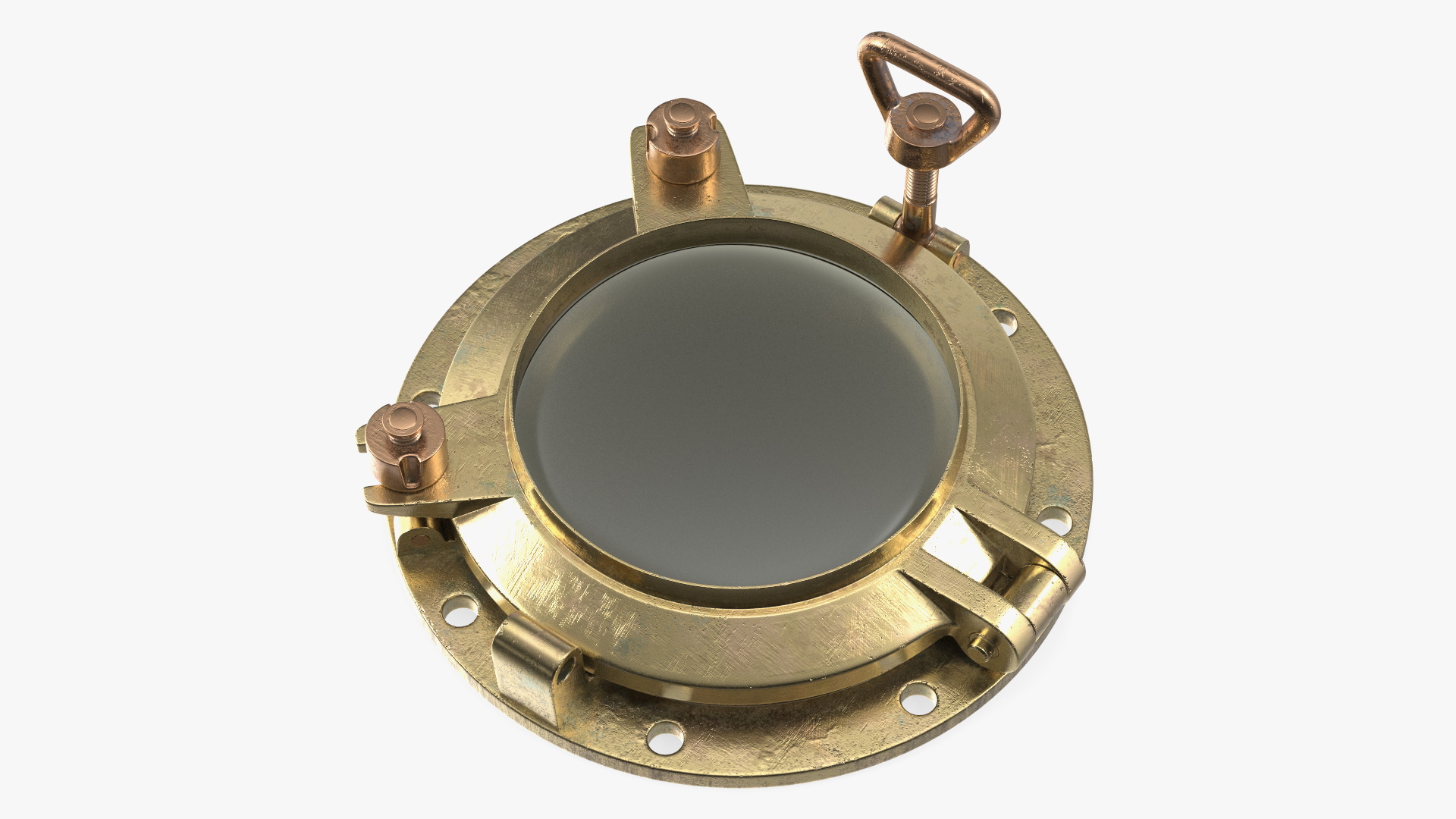 Vintage Ship Porthole Brass 3D
