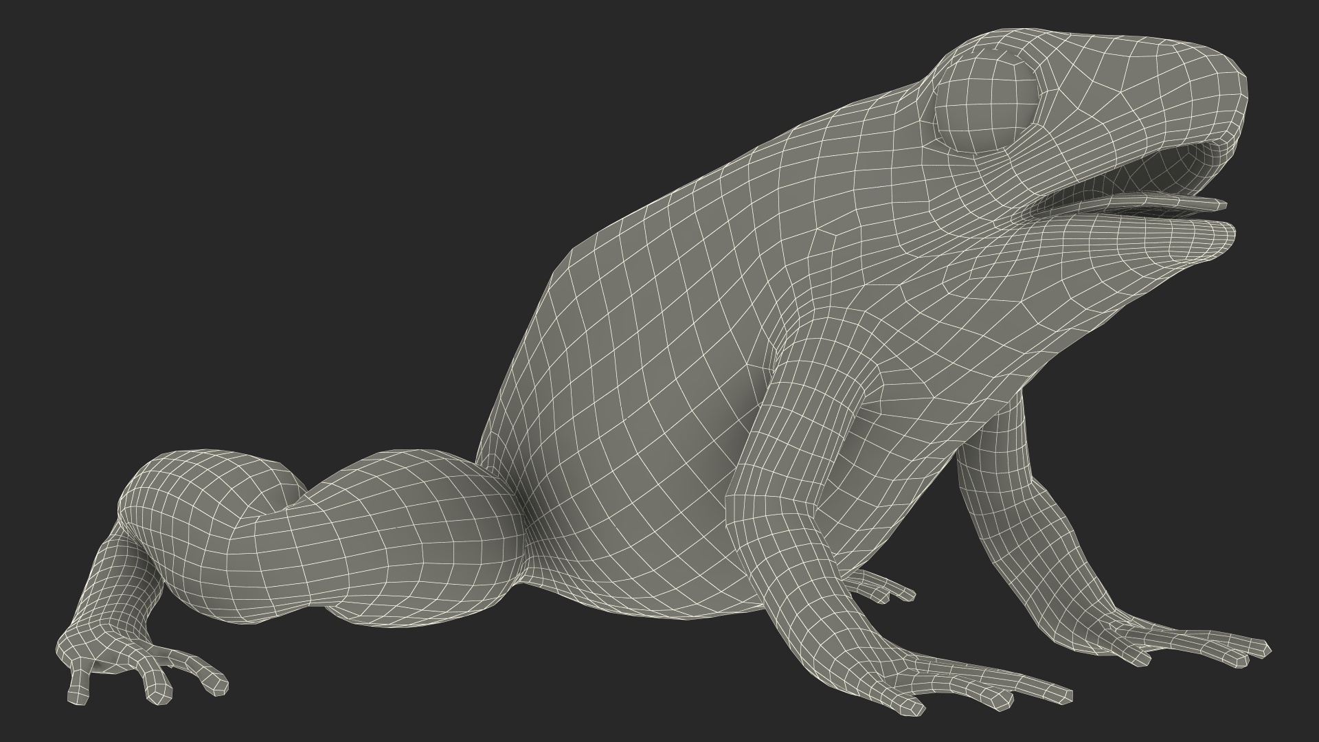 3D Green Morph Dart Frog Rigged model