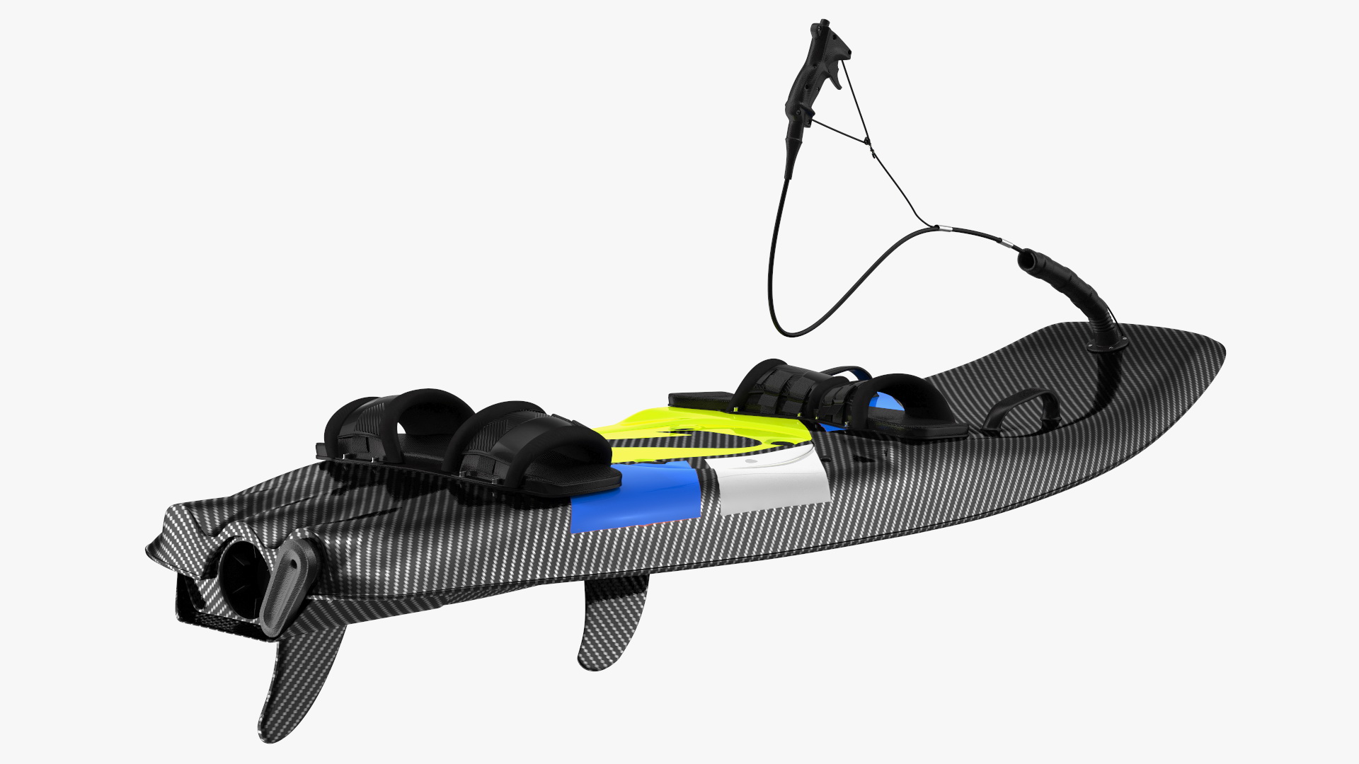 3D Motorised Carbon Fiber Surfboard Green model