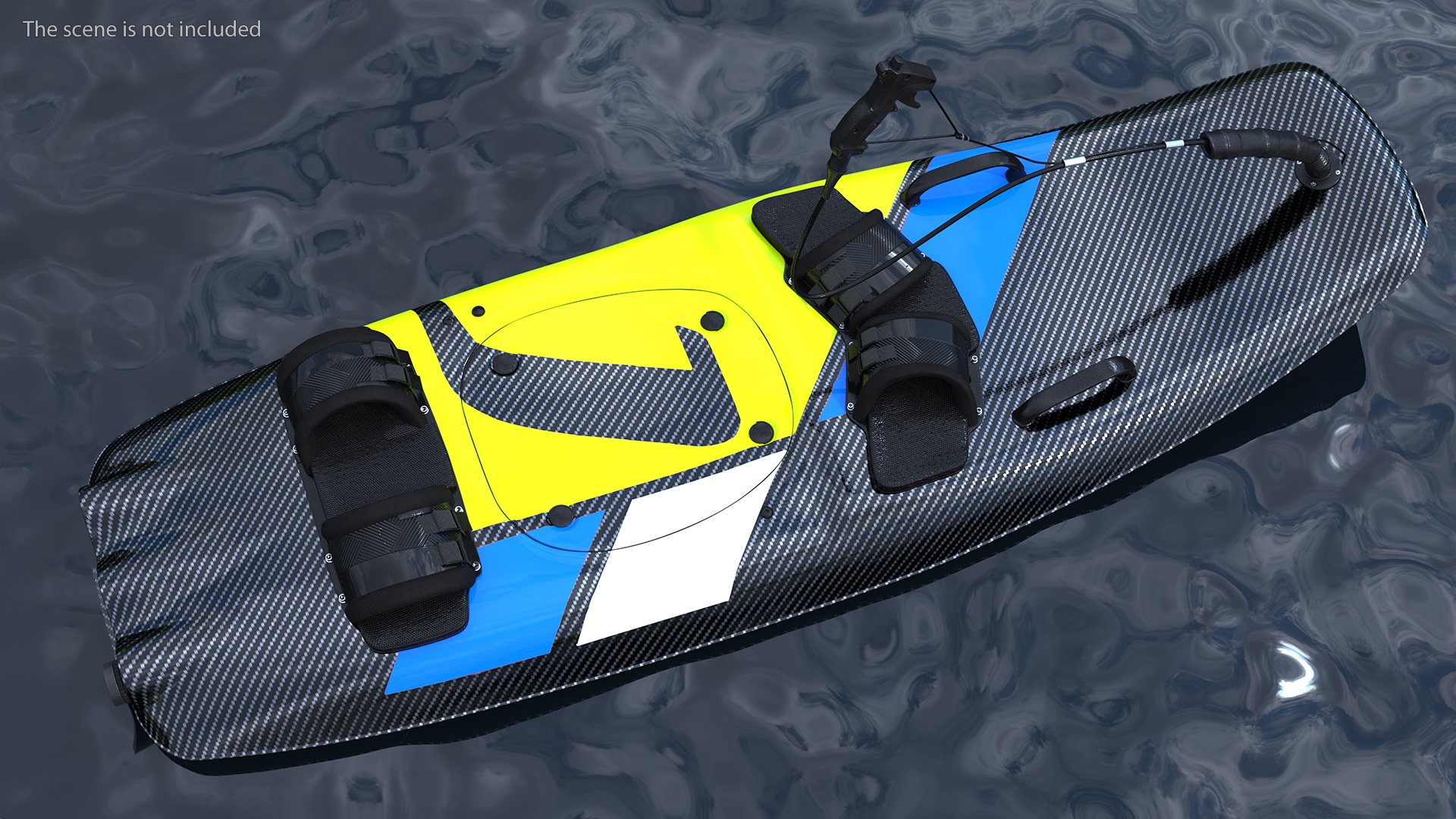 3D Motorised Carbon Fiber Surfboard Green model