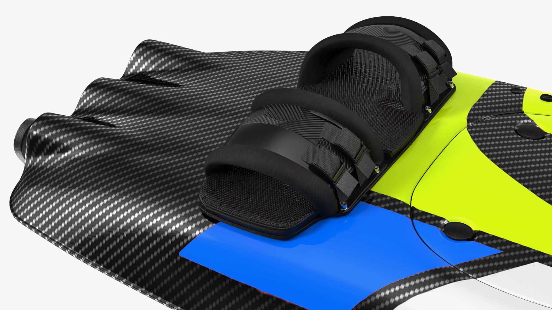 3D Motorised Carbon Fiber Surfboard Green model