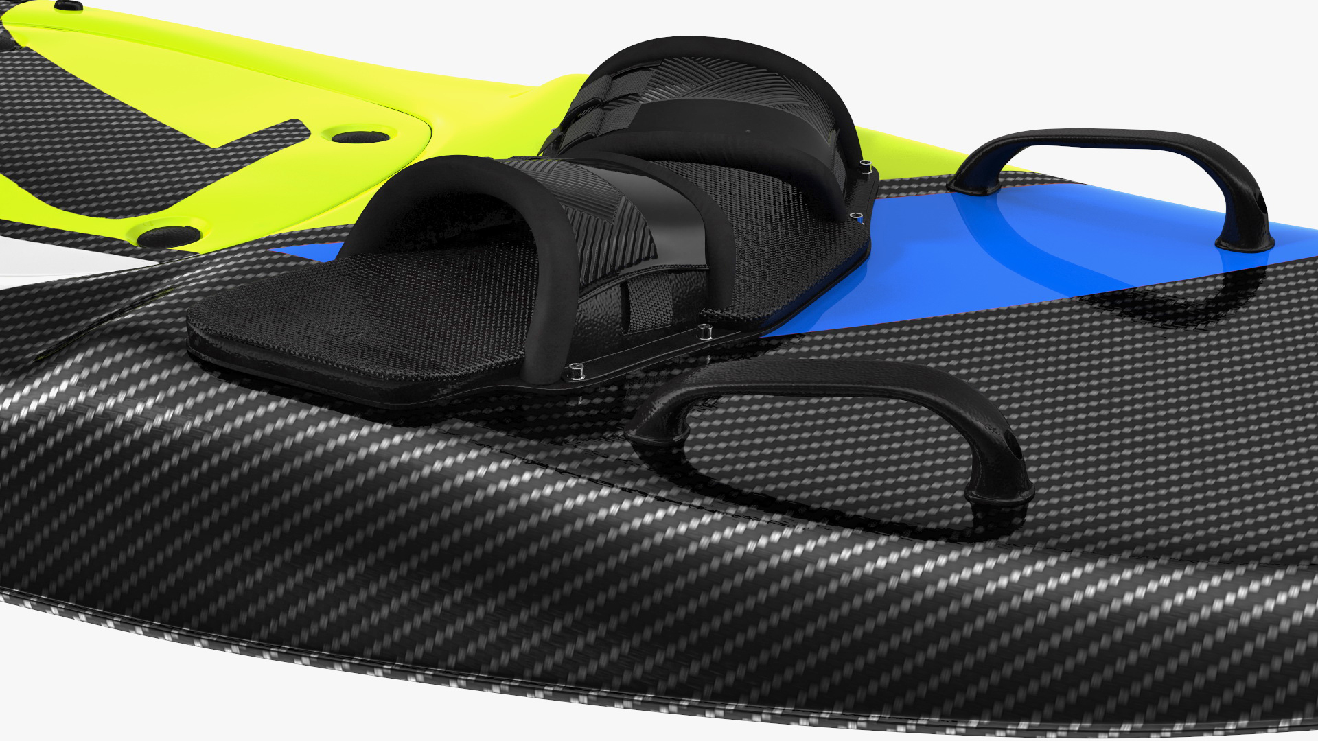 3D Motorised Carbon Fiber Surfboard Green model