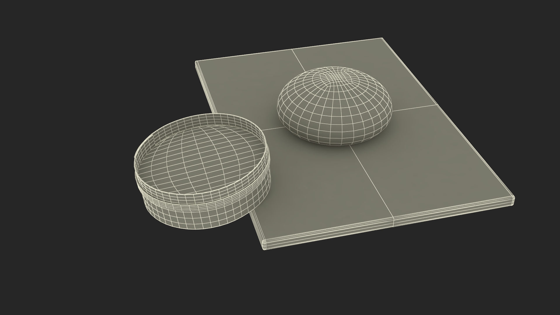 3D Fresh Raw Dough on Wooden Board and Sieve