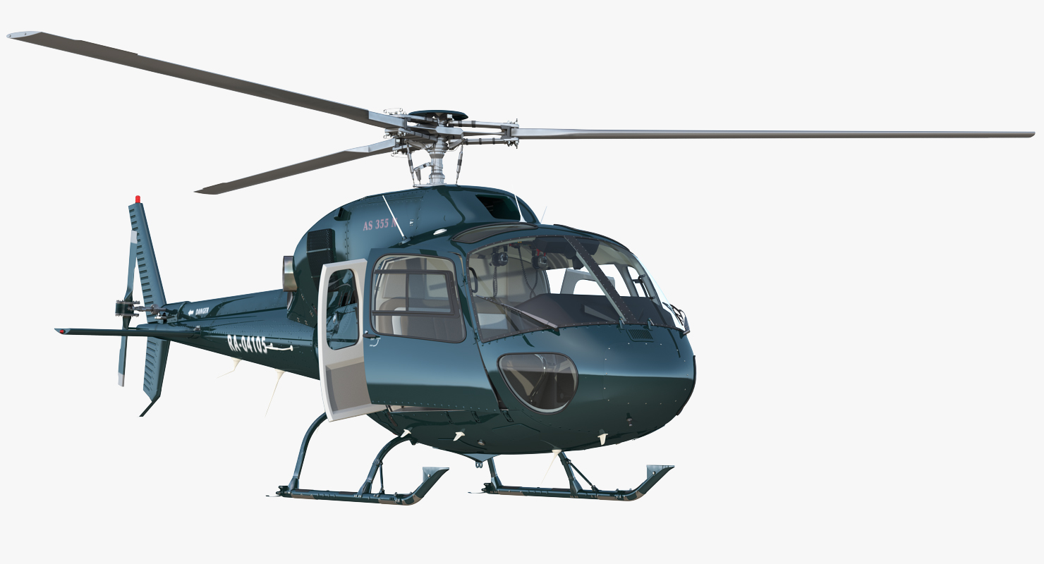 3D Helicopter Eurocopter AS 355N Rigged