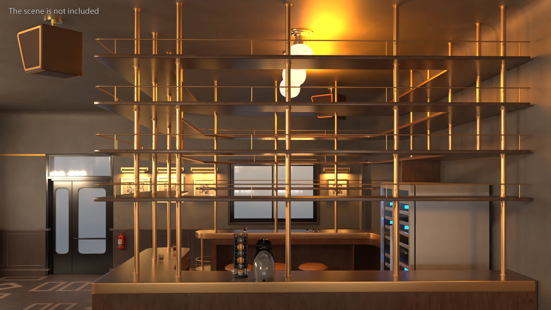 Modern Home Bar Furniture Set 3D model