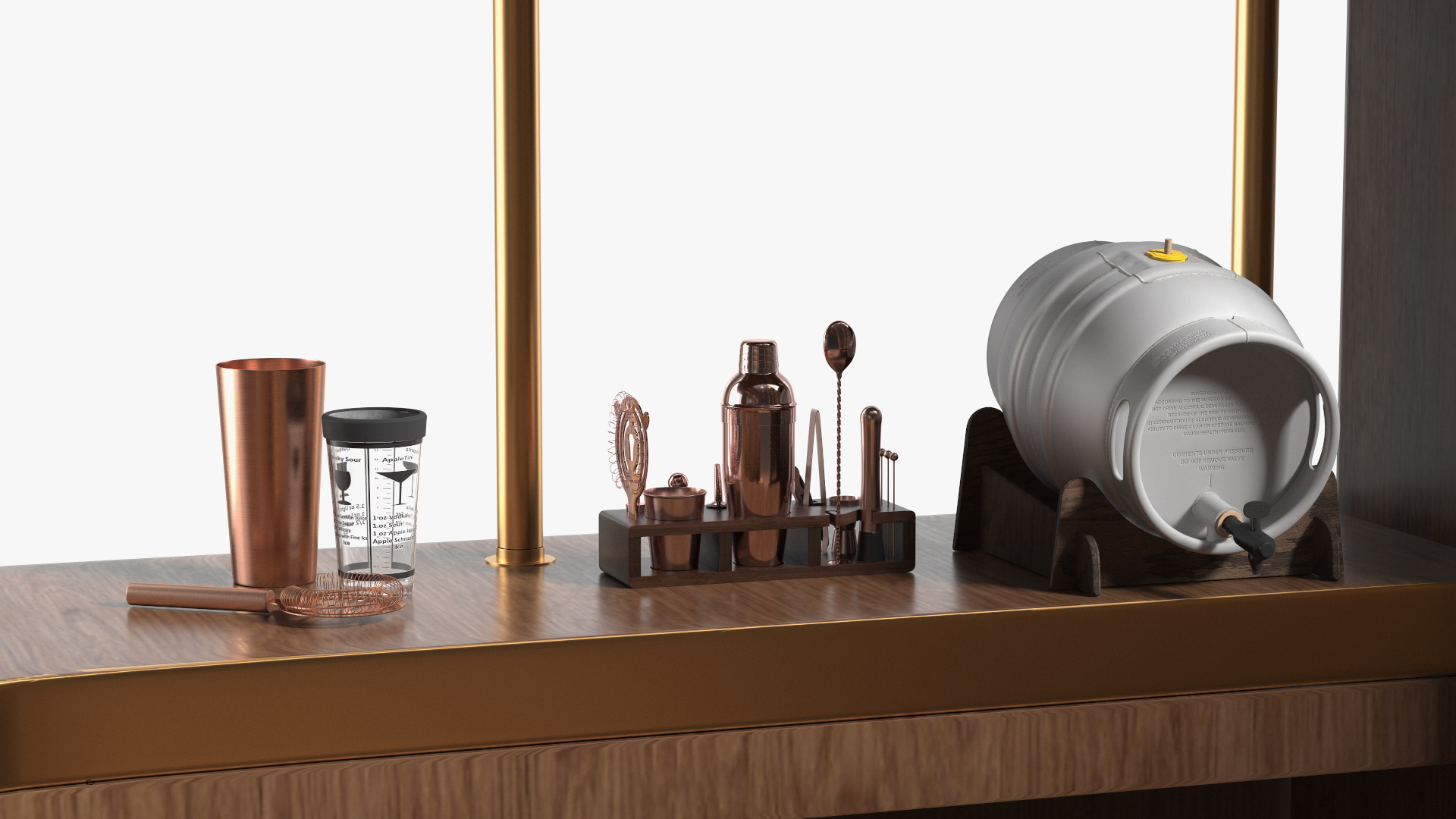 Modern Home Bar Furniture Set 3D model