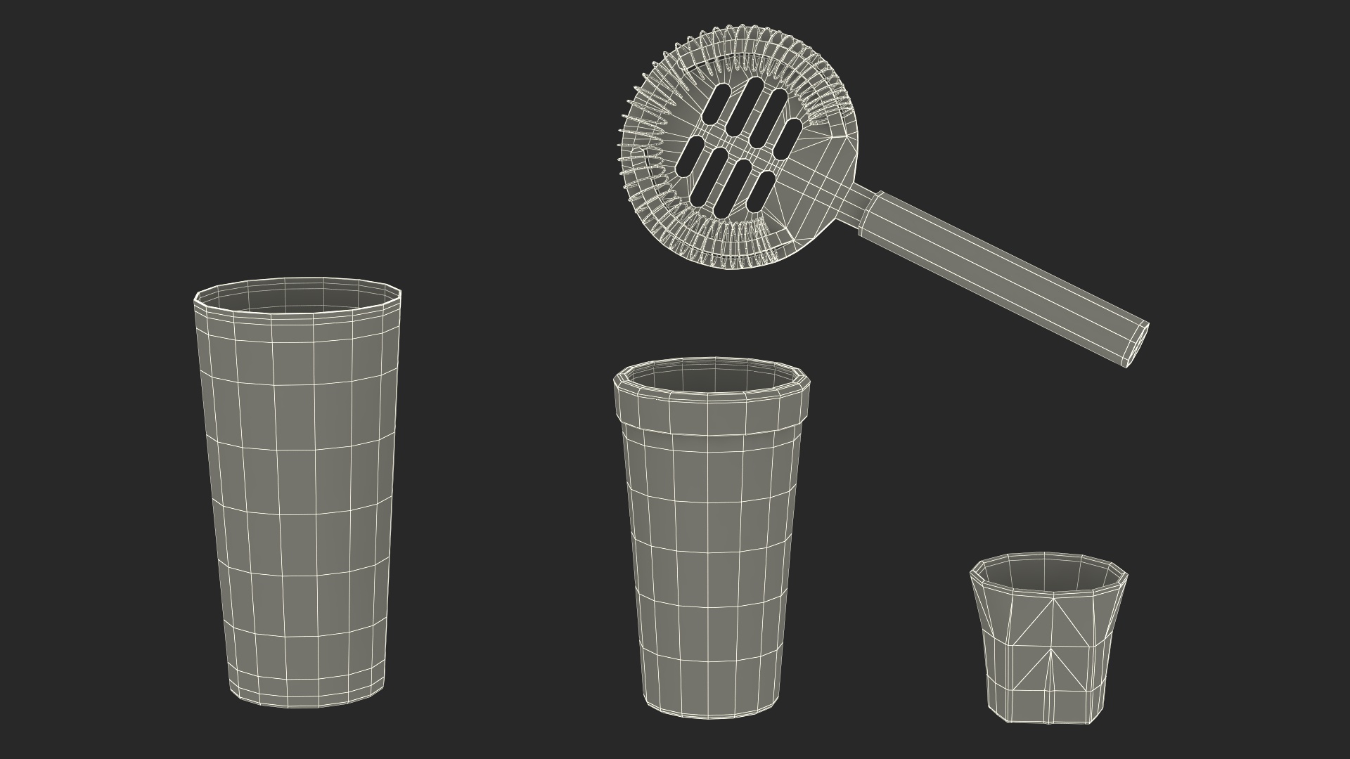 Modern Home Bar Furniture Set 3D model