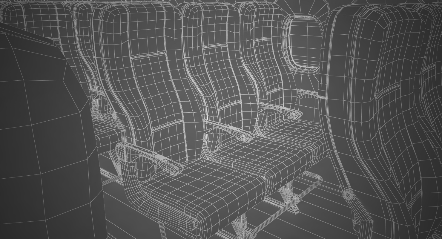 3D Boeing 737 800 with Interior American Airlines