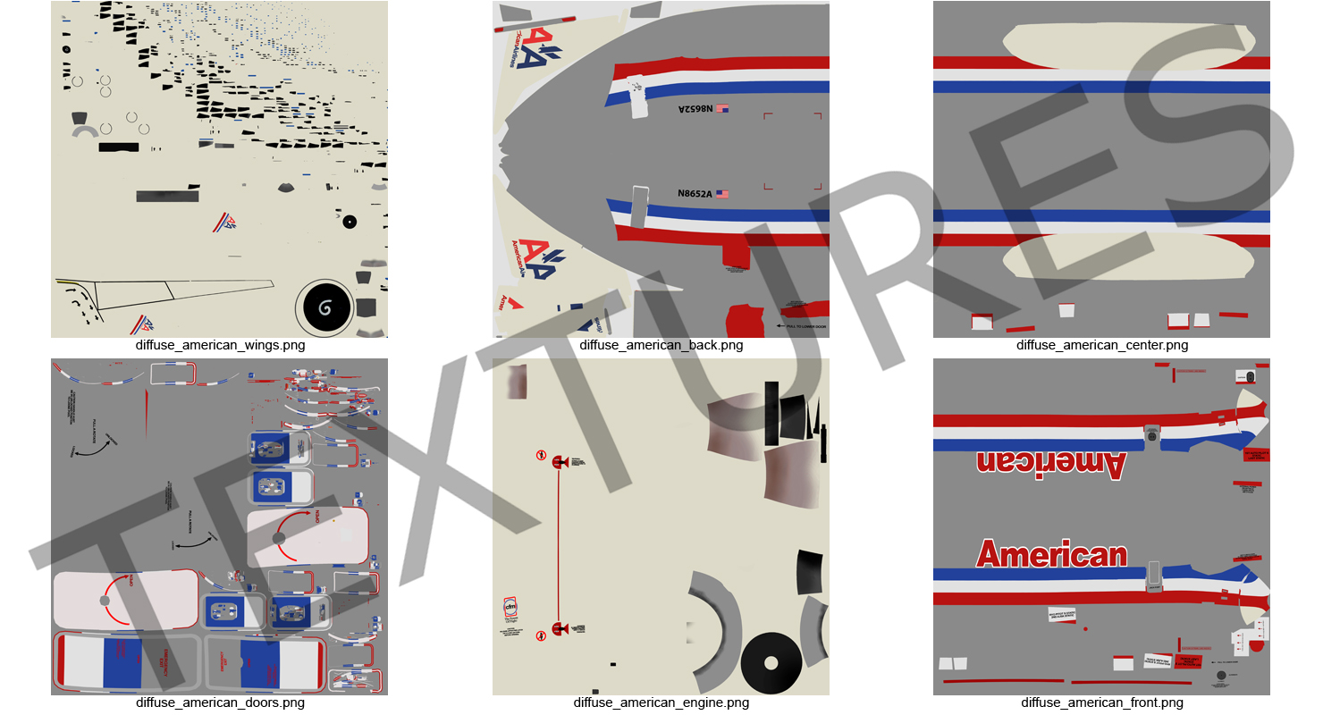 3D Boeing 737 800 with Interior American Airlines
