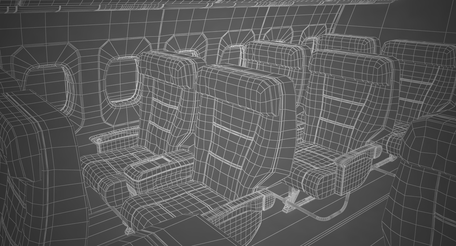 3D Boeing 737 800 with Interior American Airlines