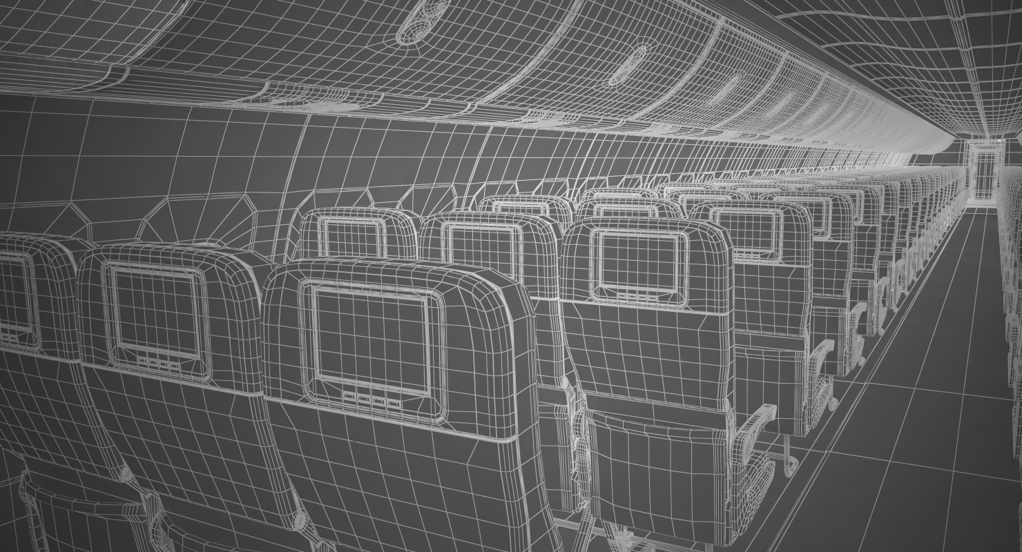 3D Boeing 737 800 with Interior American Airlines