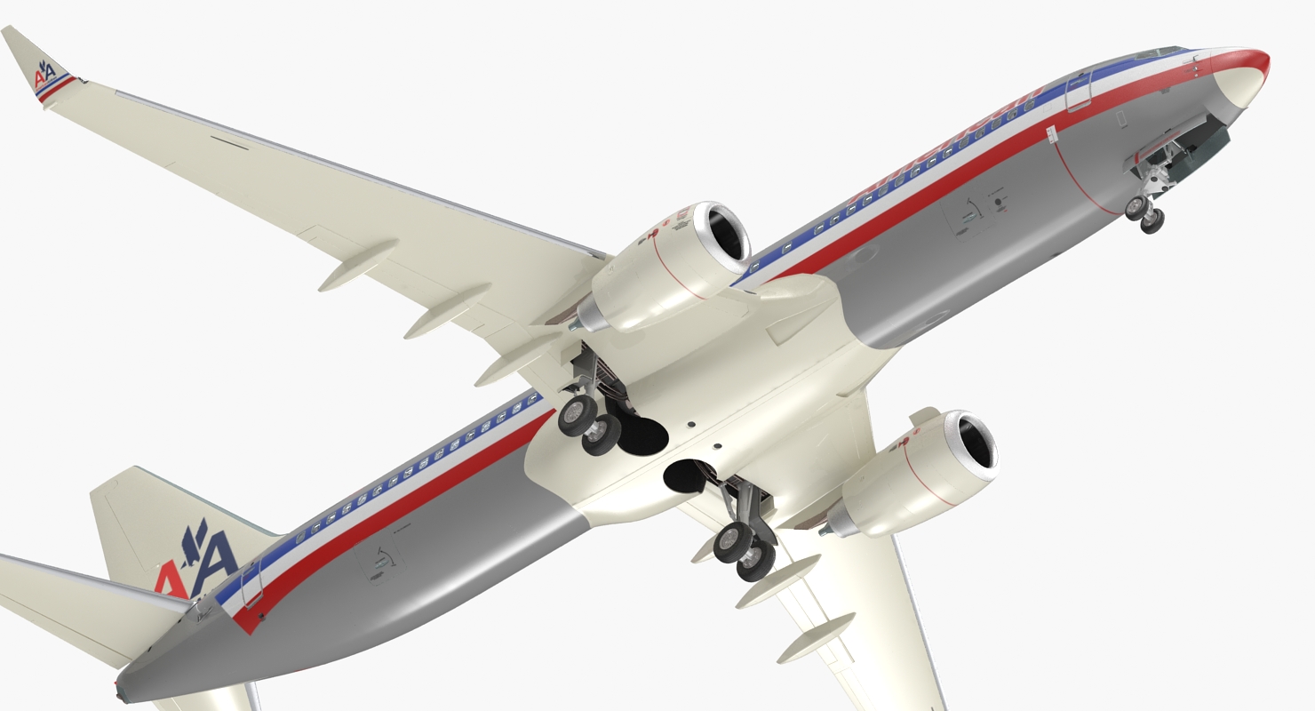 3D Boeing 737 800 with Interior American Airlines