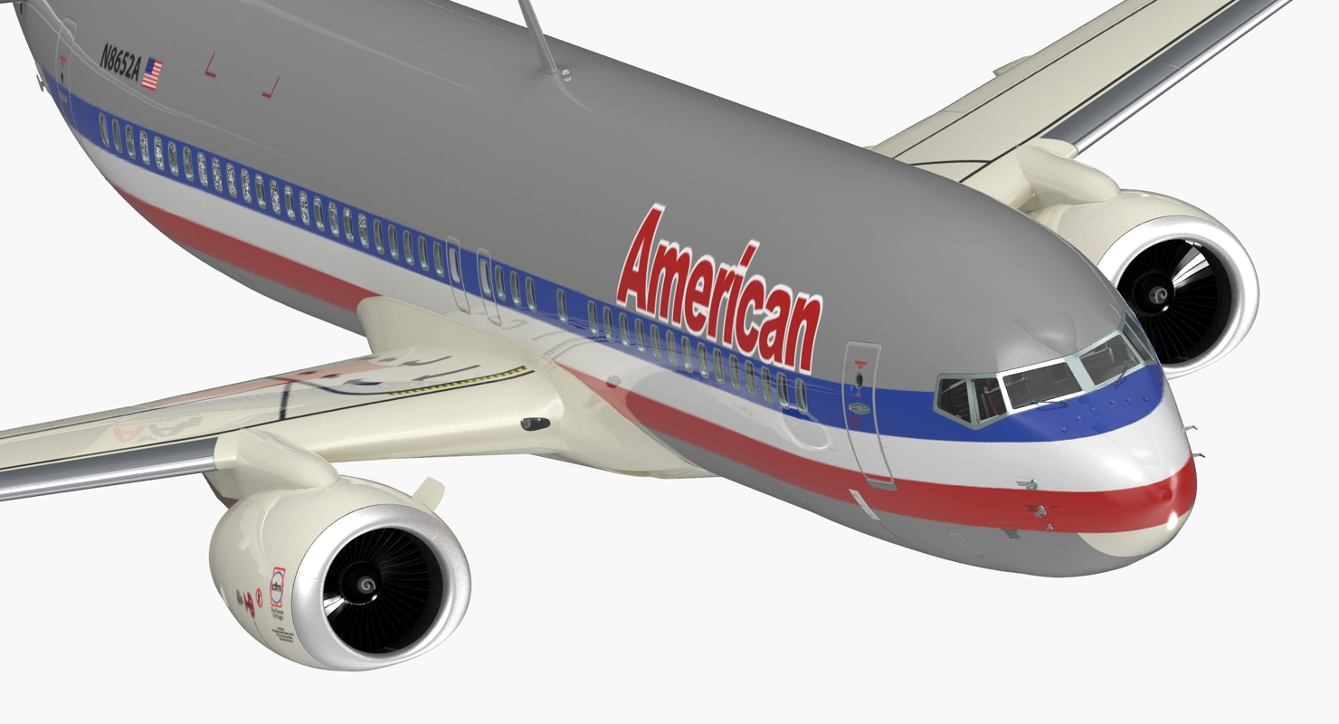 3D Boeing 737 800 with Interior American Airlines