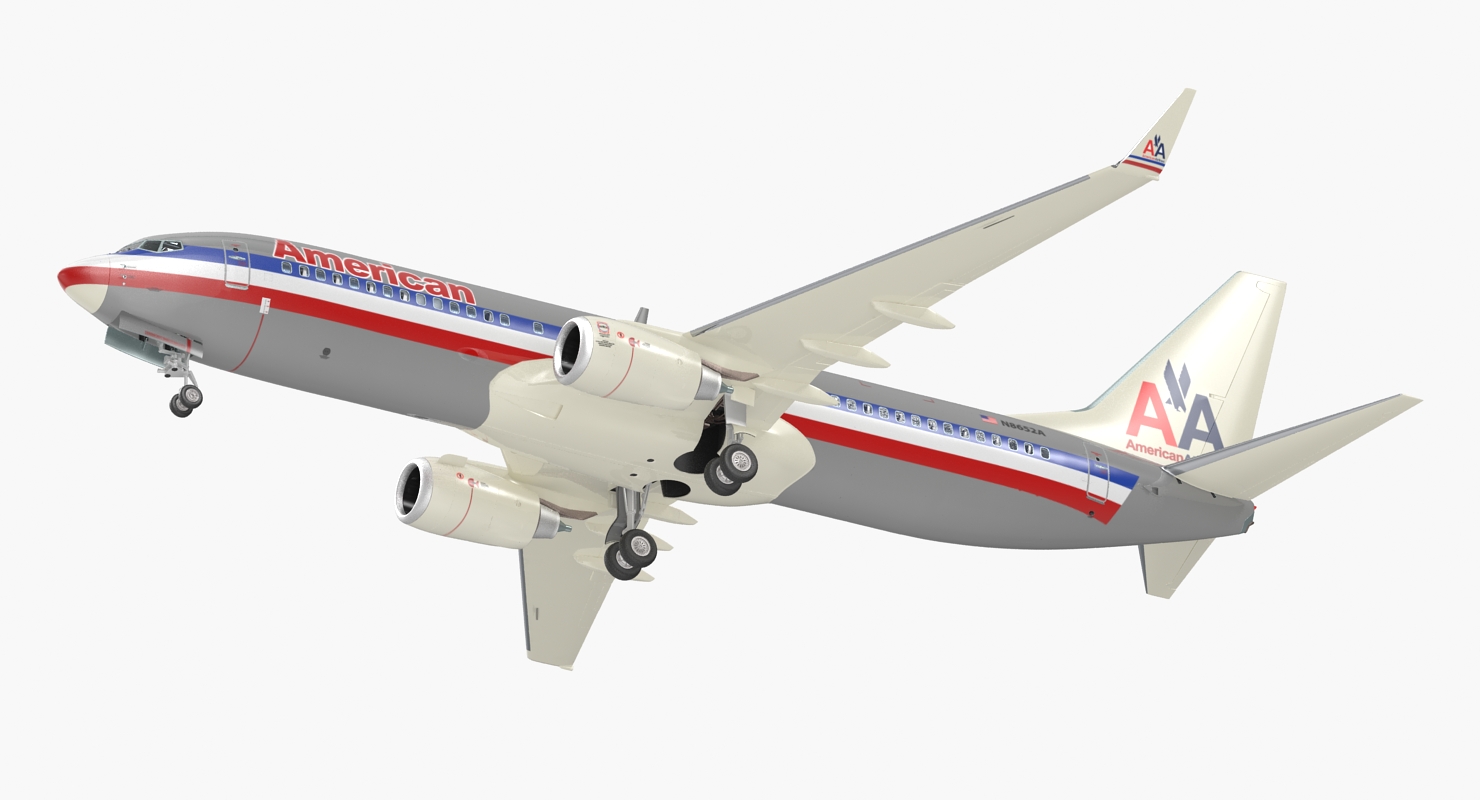 3D Boeing 737 800 with Interior American Airlines