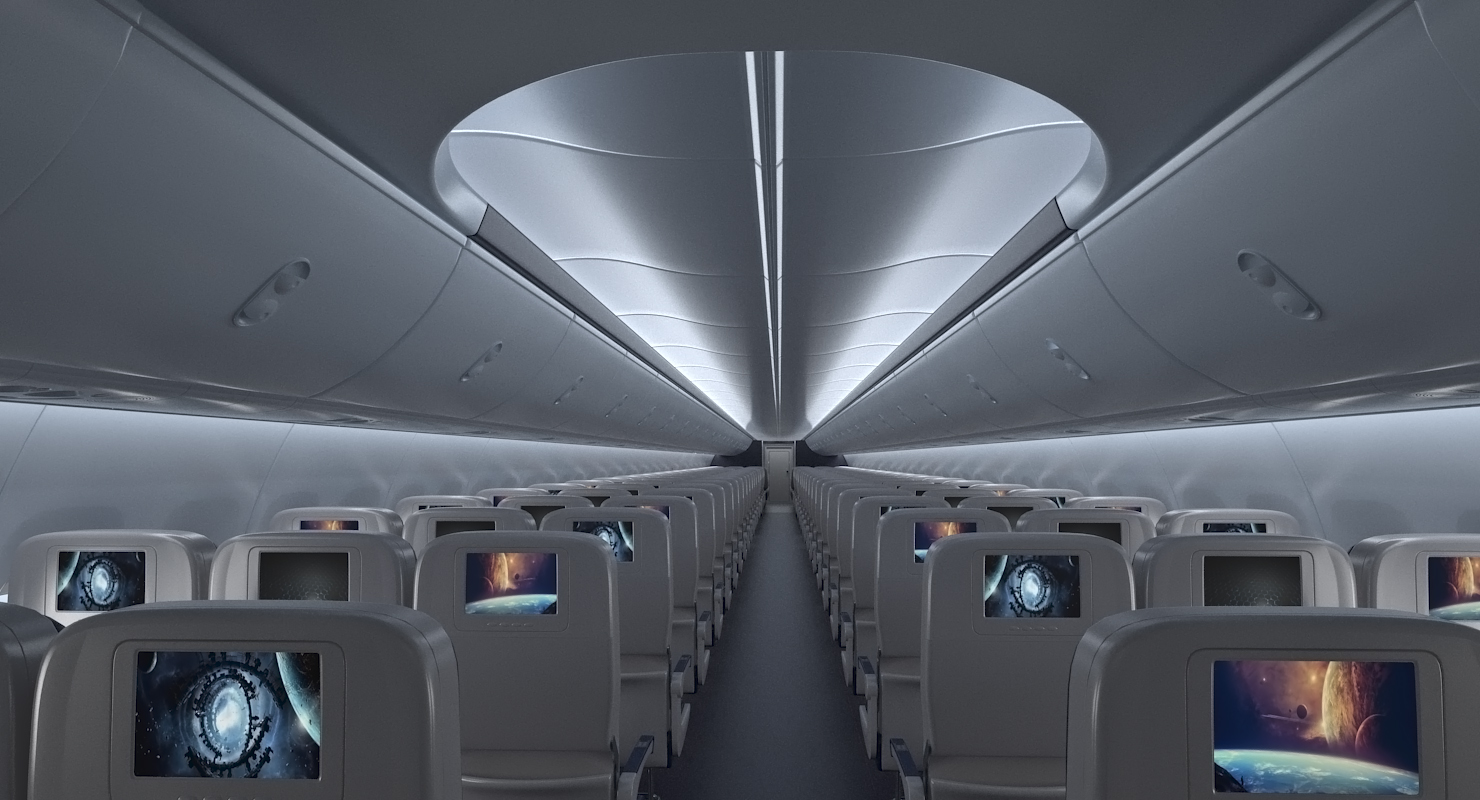3D Boeing 737 800 with Interior American Airlines
