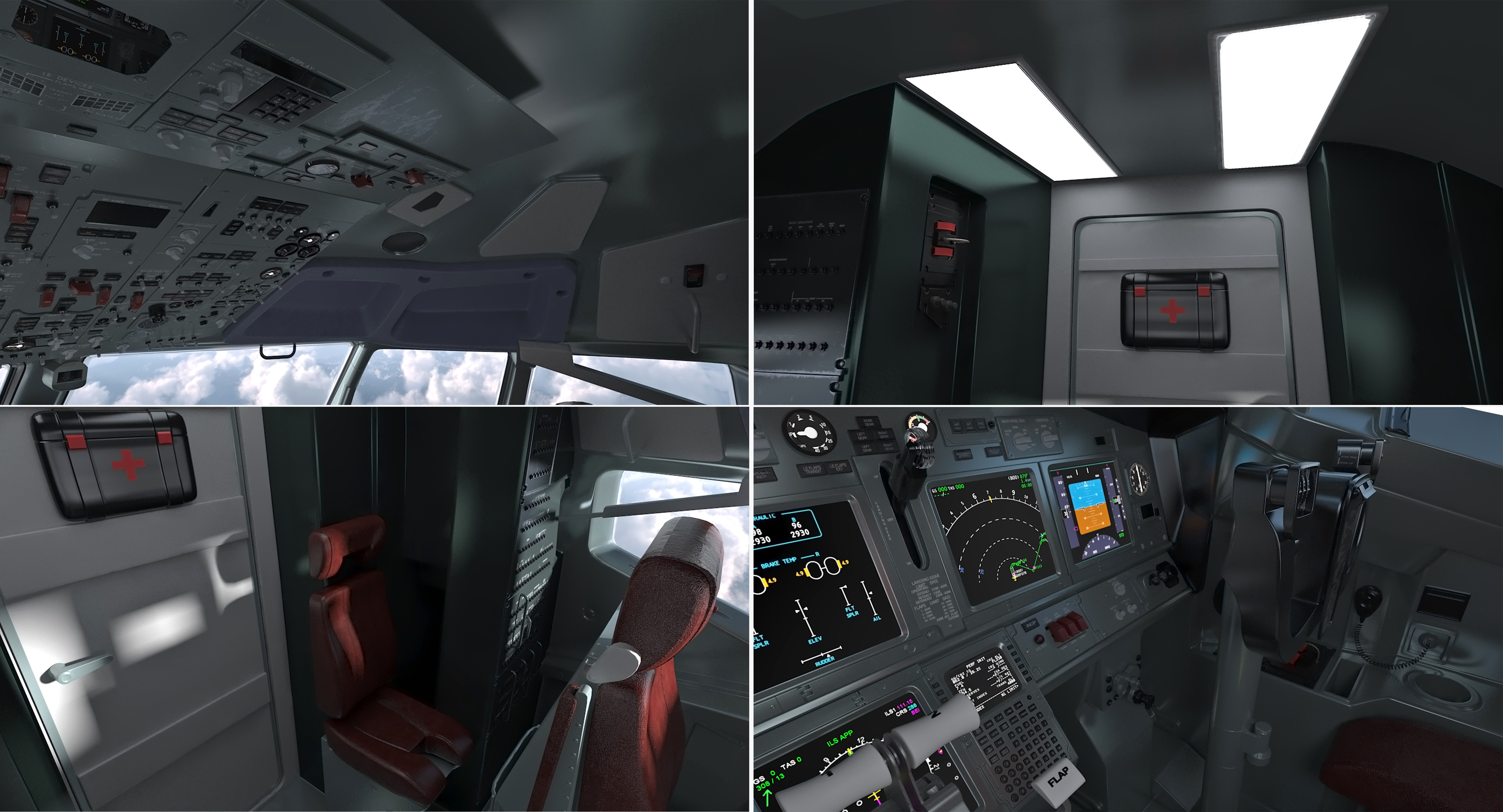 3D Boeing 737 800 with Interior American Airlines