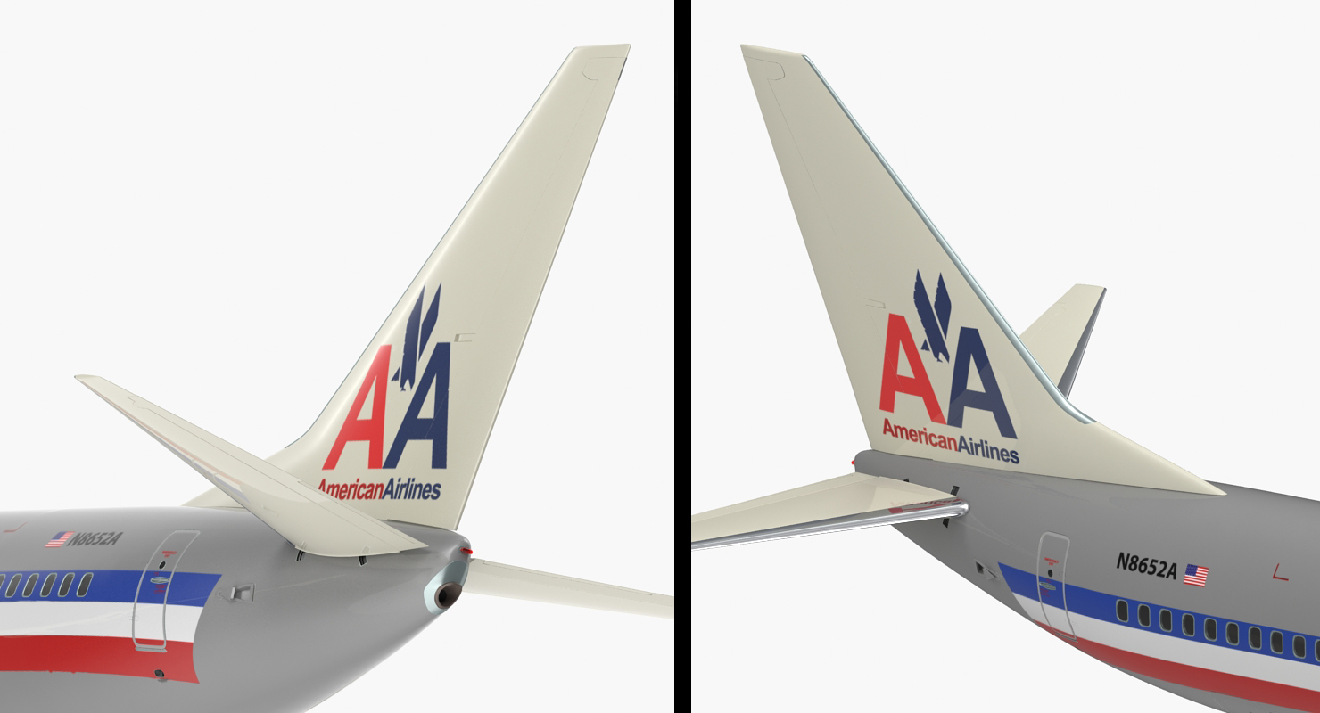 3D Boeing 737 800 with Interior American Airlines