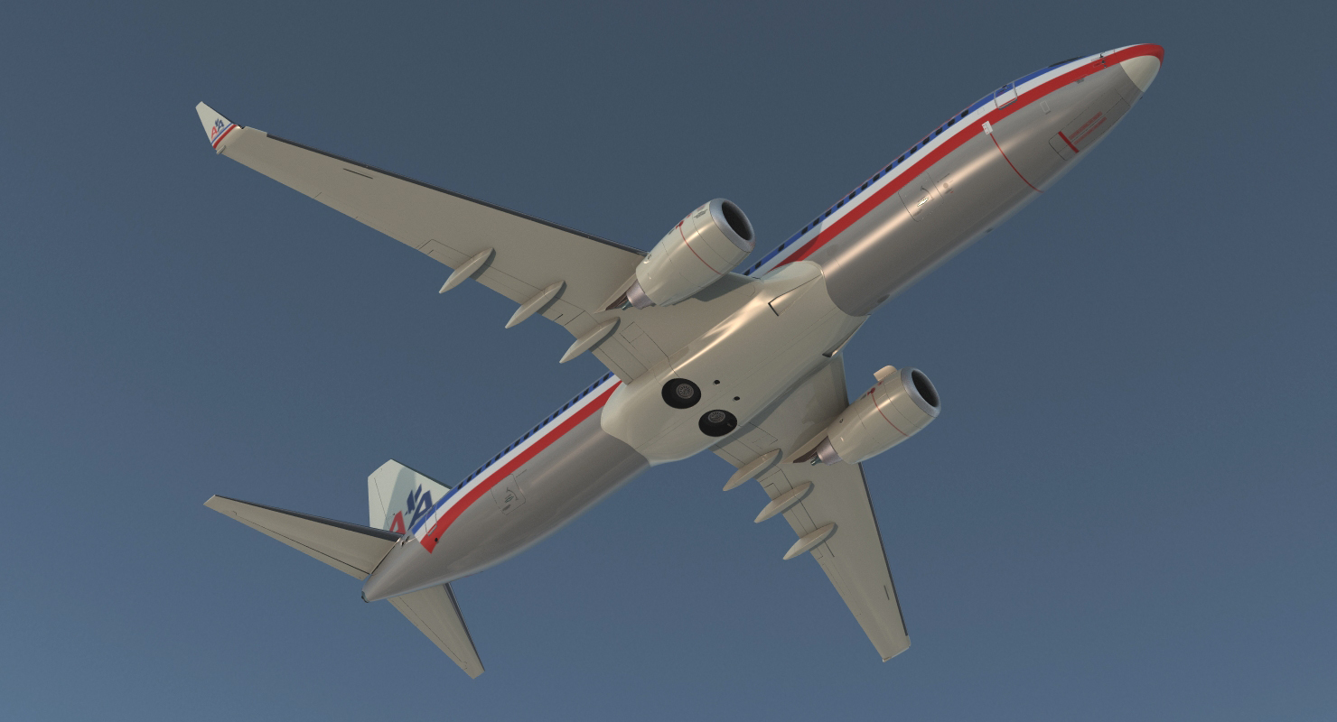 3D Boeing 737 800 with Interior American Airlines