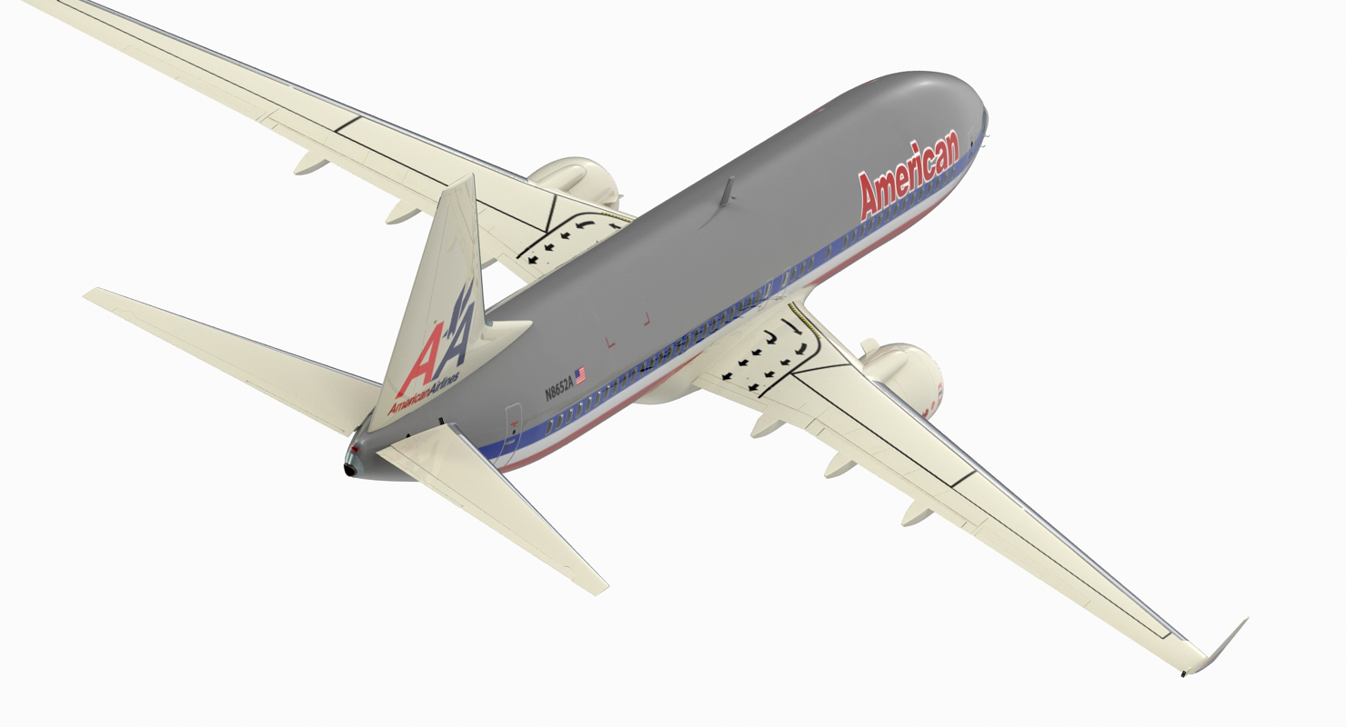 3D Boeing 737 800 with Interior American Airlines