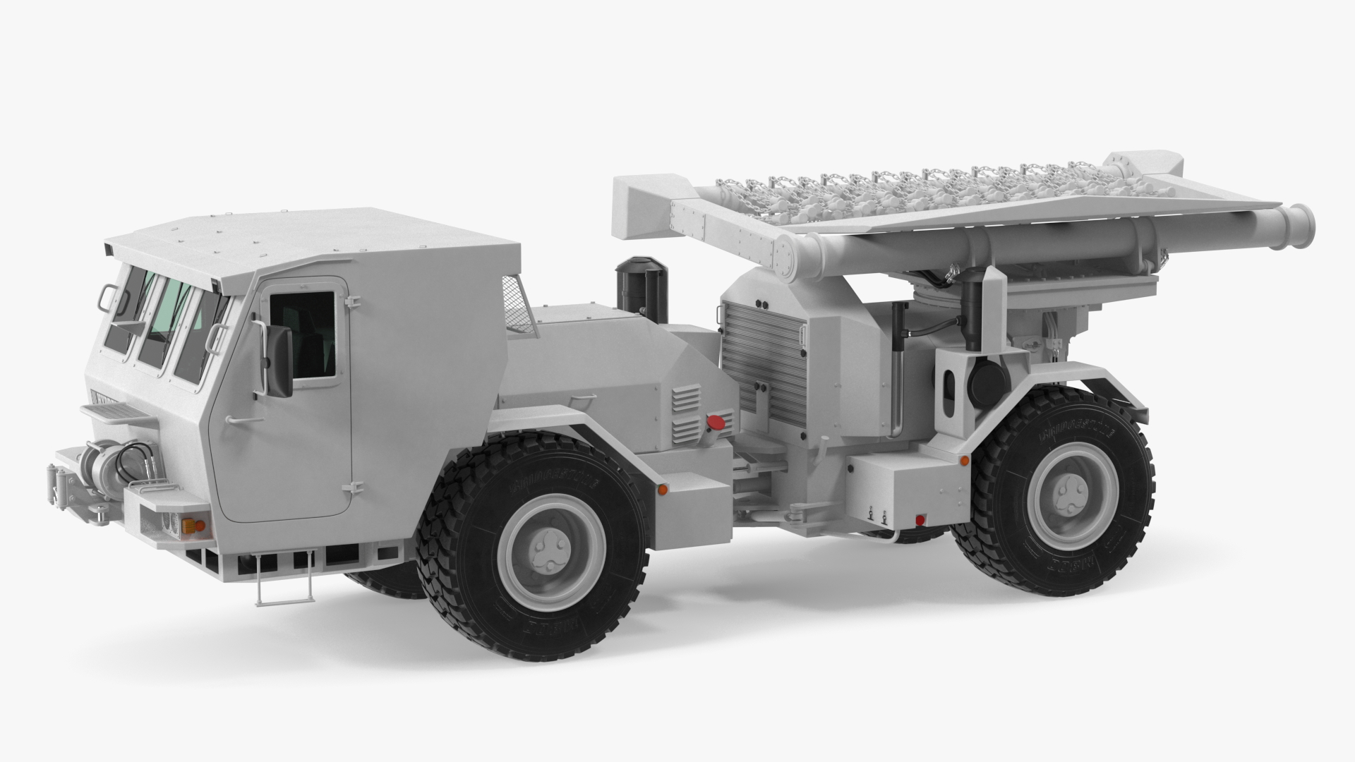 White Mine Clearing Vehicle Hydrema 910 3D model