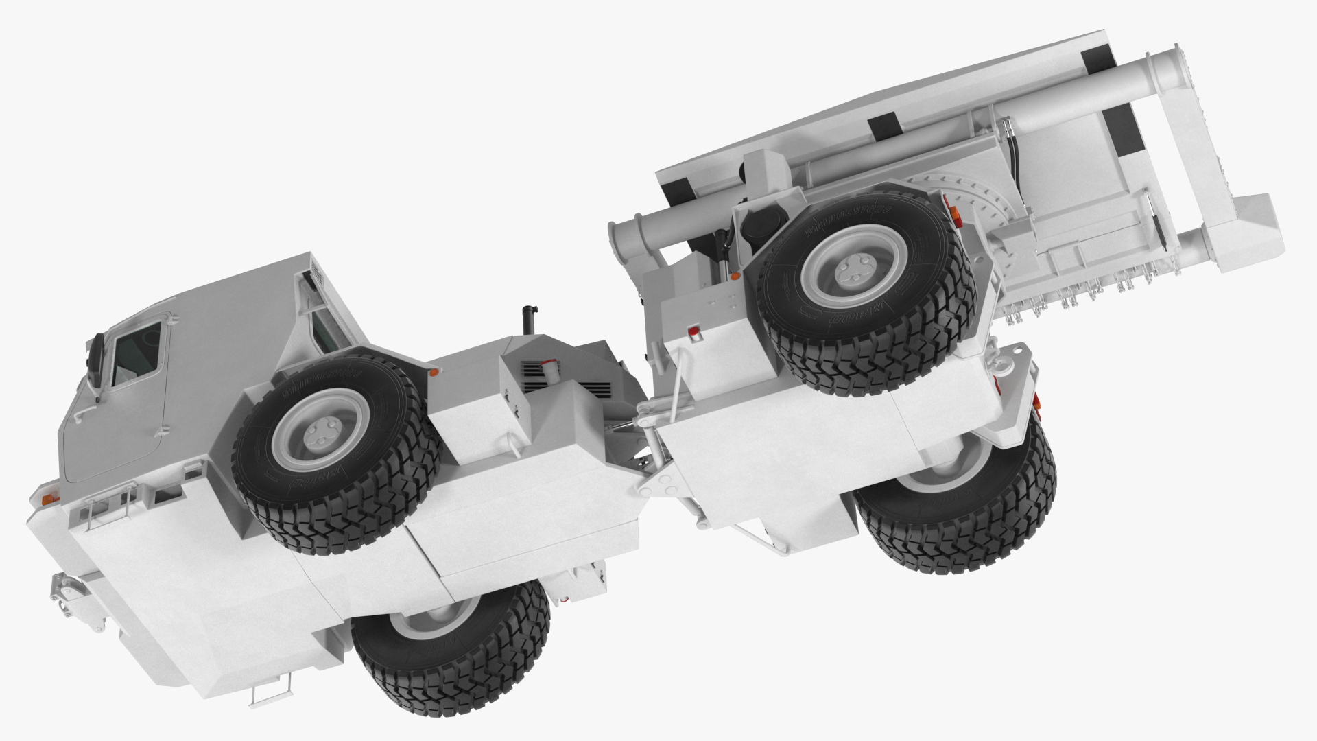 White Mine Clearing Vehicle Hydrema 910 3D model