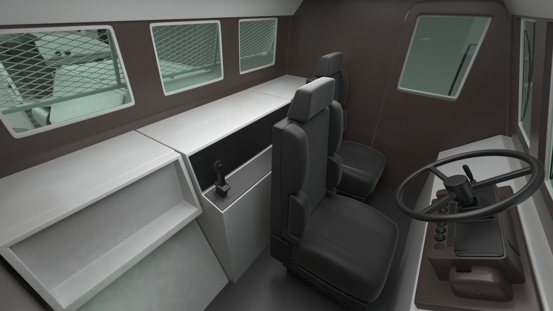 White Mine Clearing Vehicle Hydrema 910 3D model