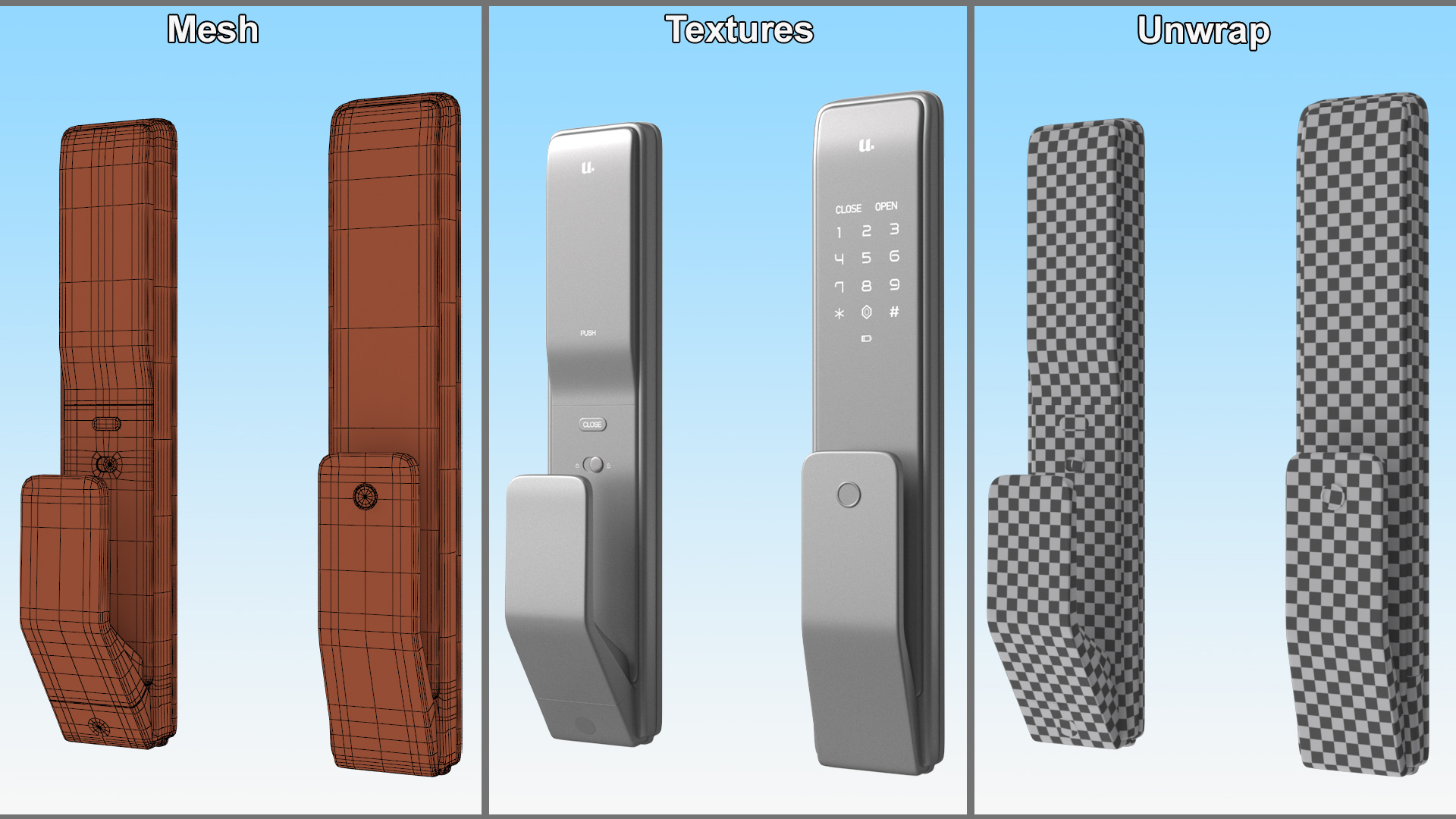 3D model Smart Lock Xiaomi Mijia U M2 Silver