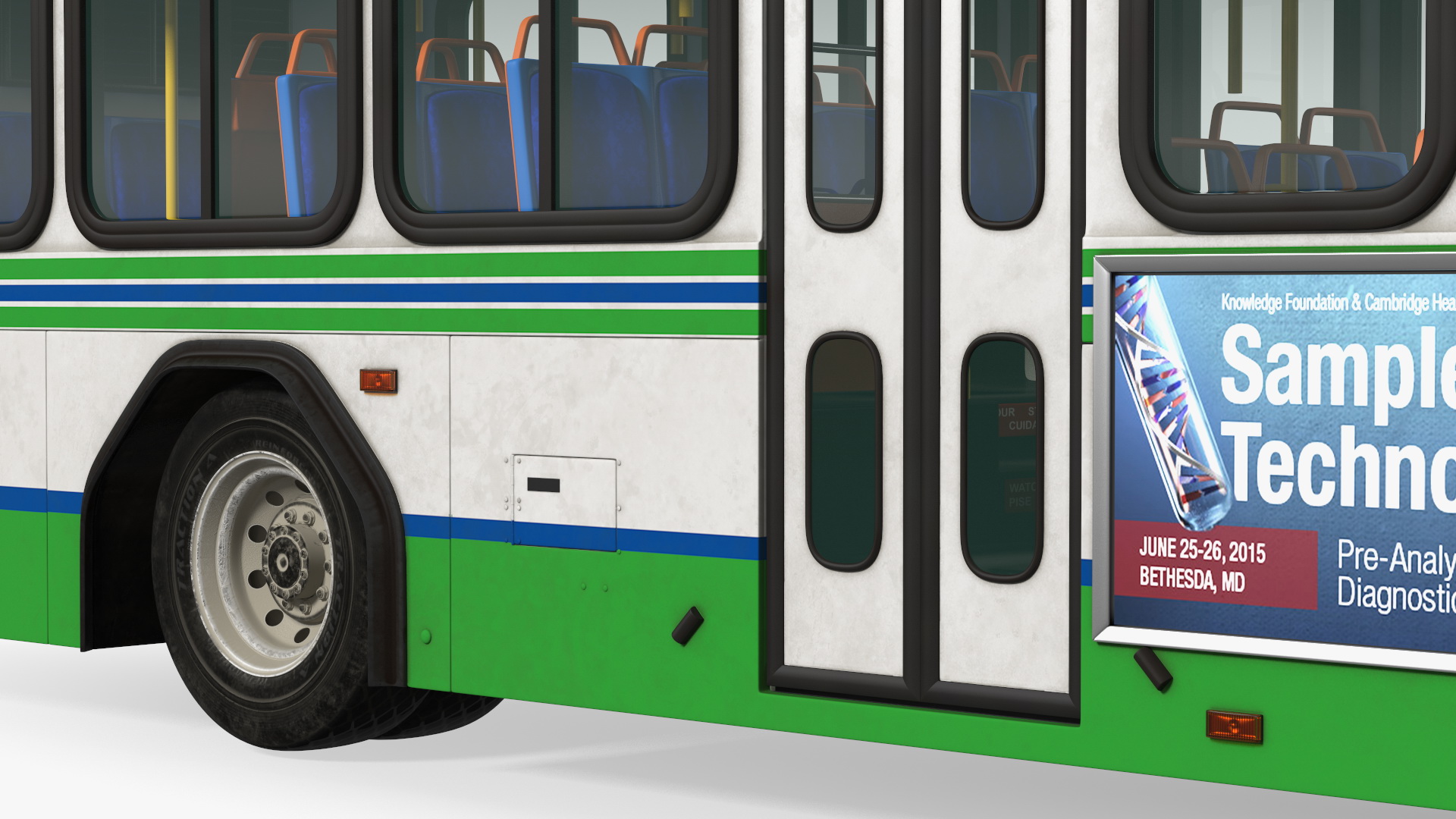 3D Gillig Low Floor Advantage Bus Simple Interior