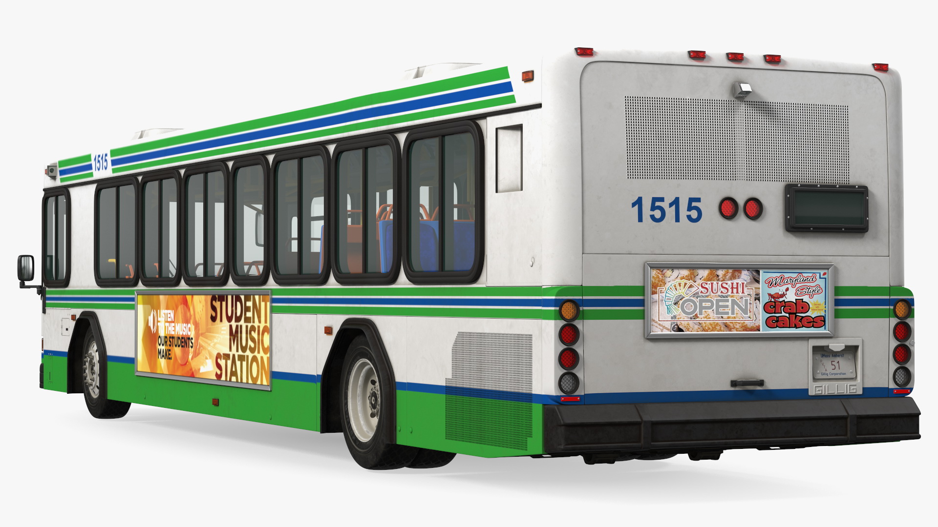 3D Gillig Low Floor Advantage Bus Simple Interior