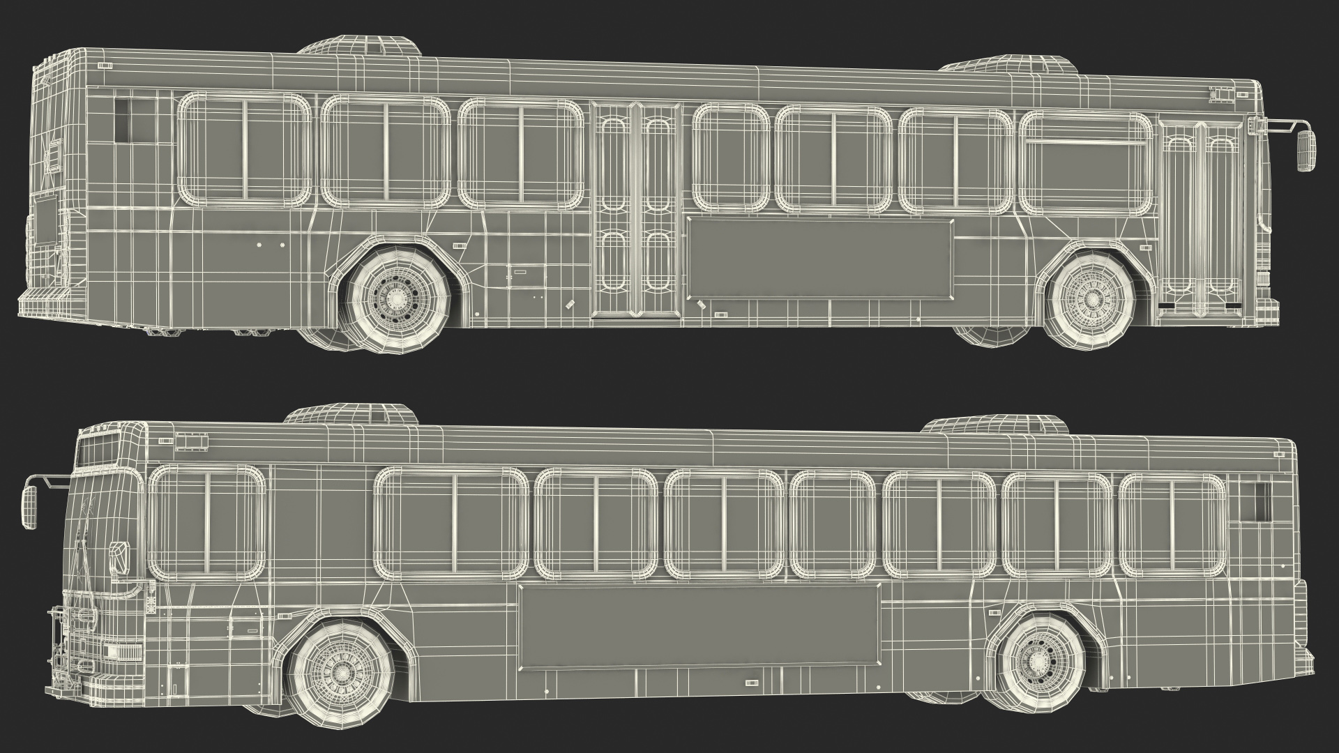 3D Gillig Low Floor Advantage Bus Simple Interior