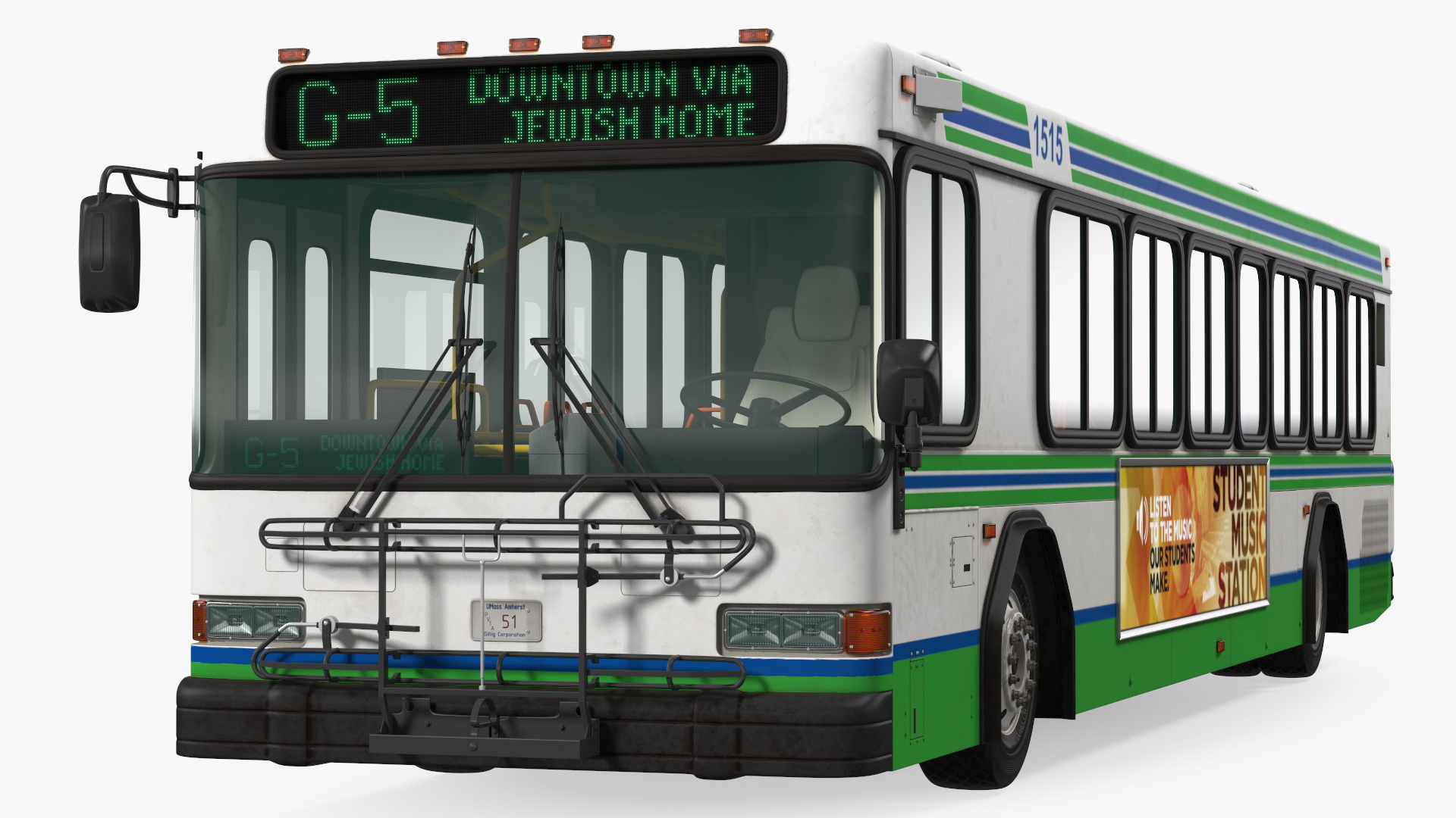 3D Gillig Low Floor Advantage Bus Simple Interior