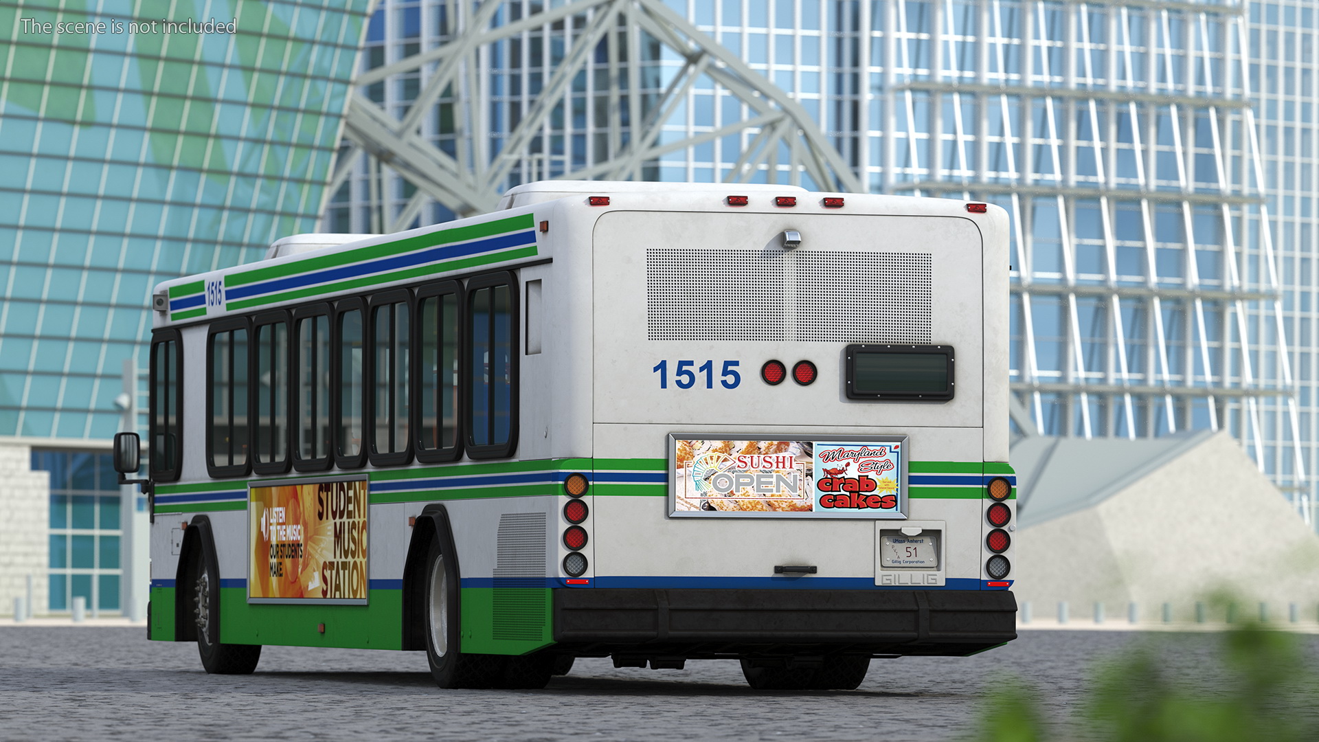 3D Gillig Low Floor Advantage Bus Simple Interior
