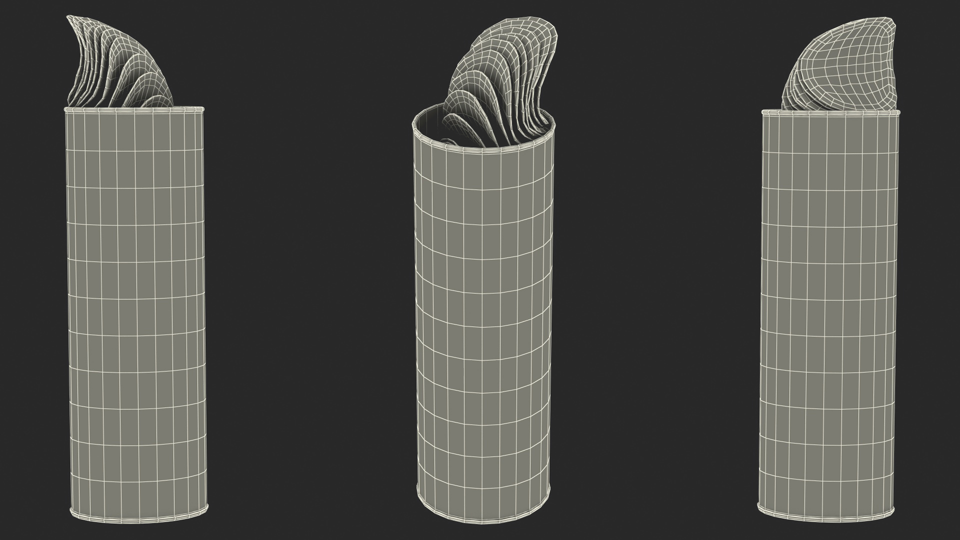 3D model Open Tube of Potato Chips