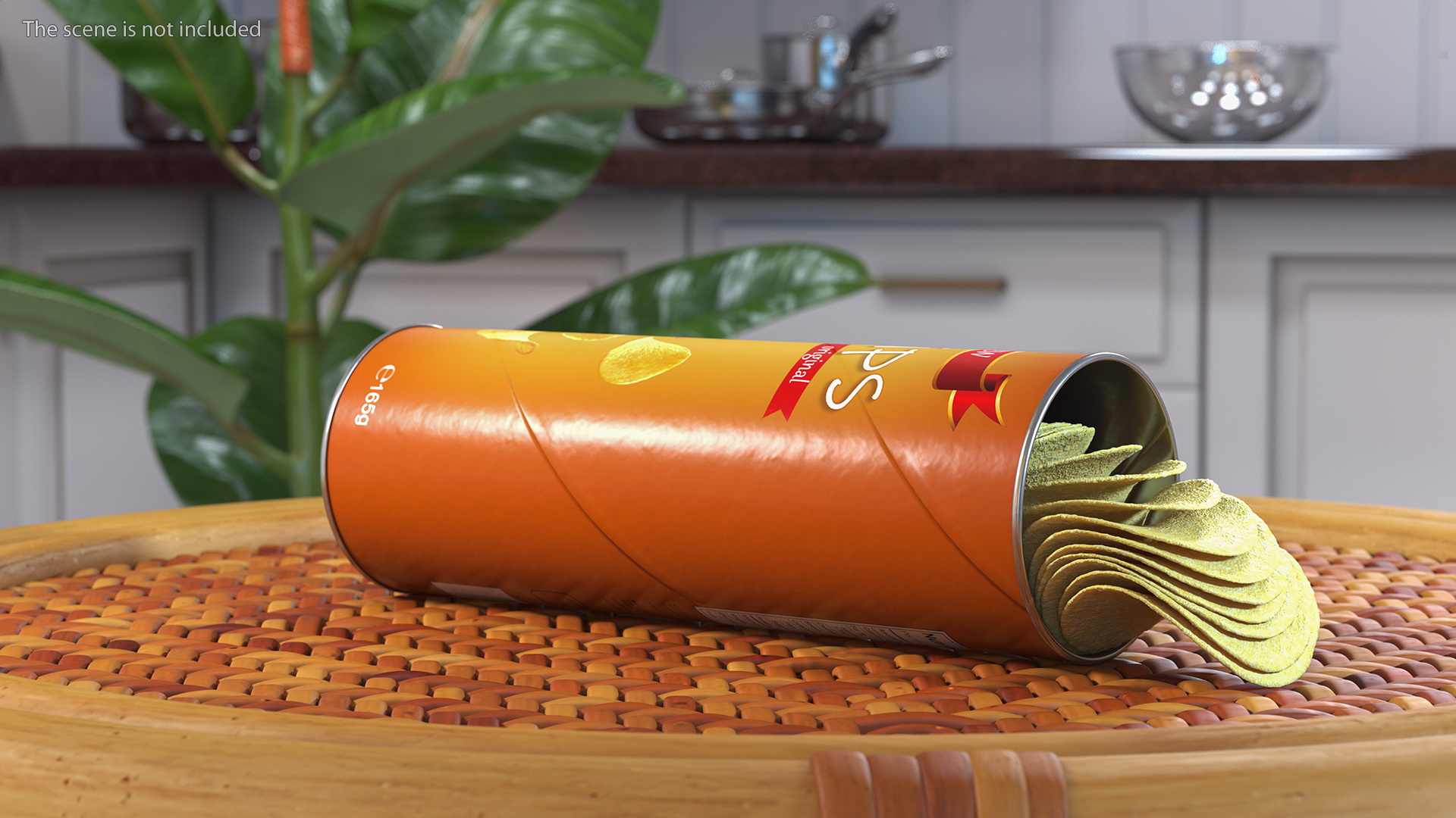 3D model Open Tube of Potato Chips