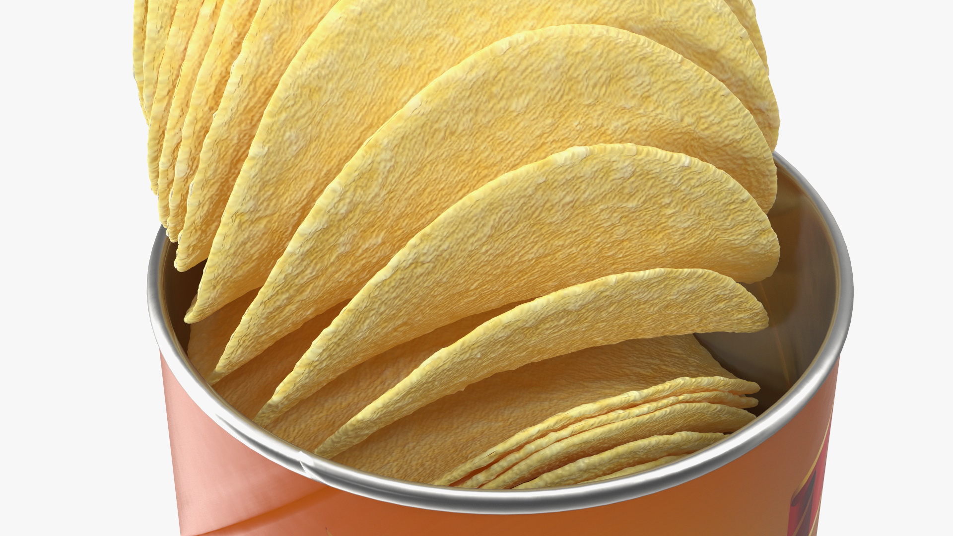 3D model Open Tube of Potato Chips