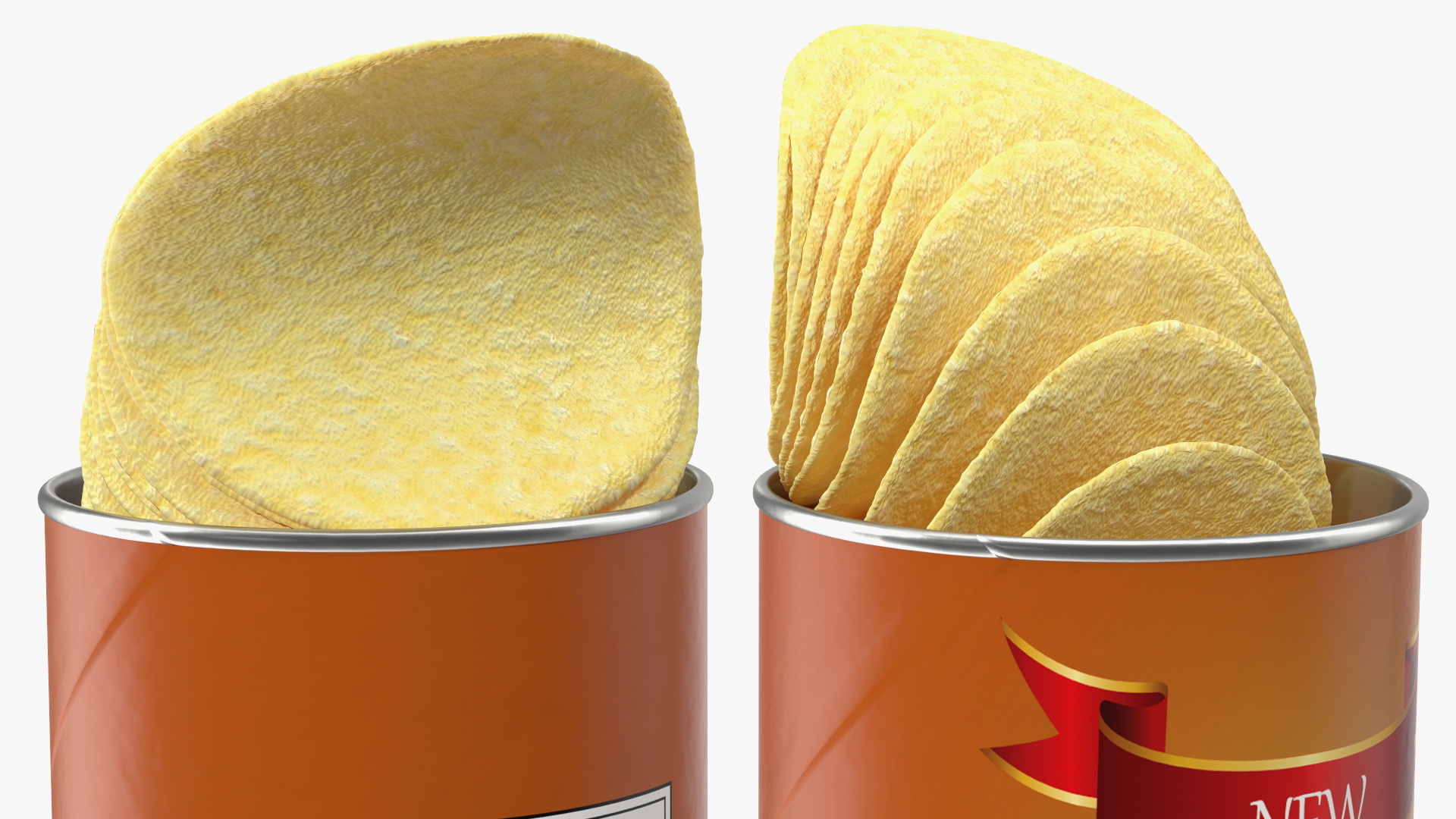 3D model Open Tube of Potato Chips