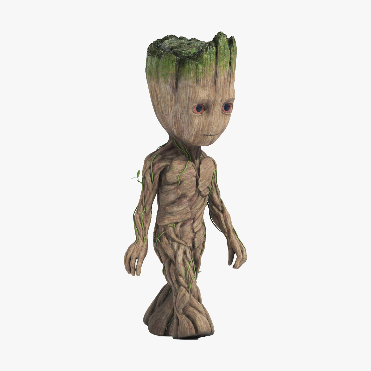 3D model Little Groot Character from Marvel Rigged for Cinema 4D